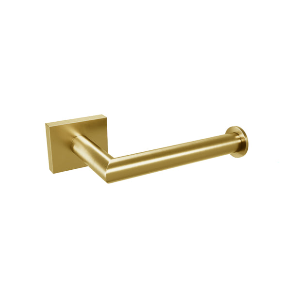 Crater toilet paper holder - Brushed gold PVD (left post)