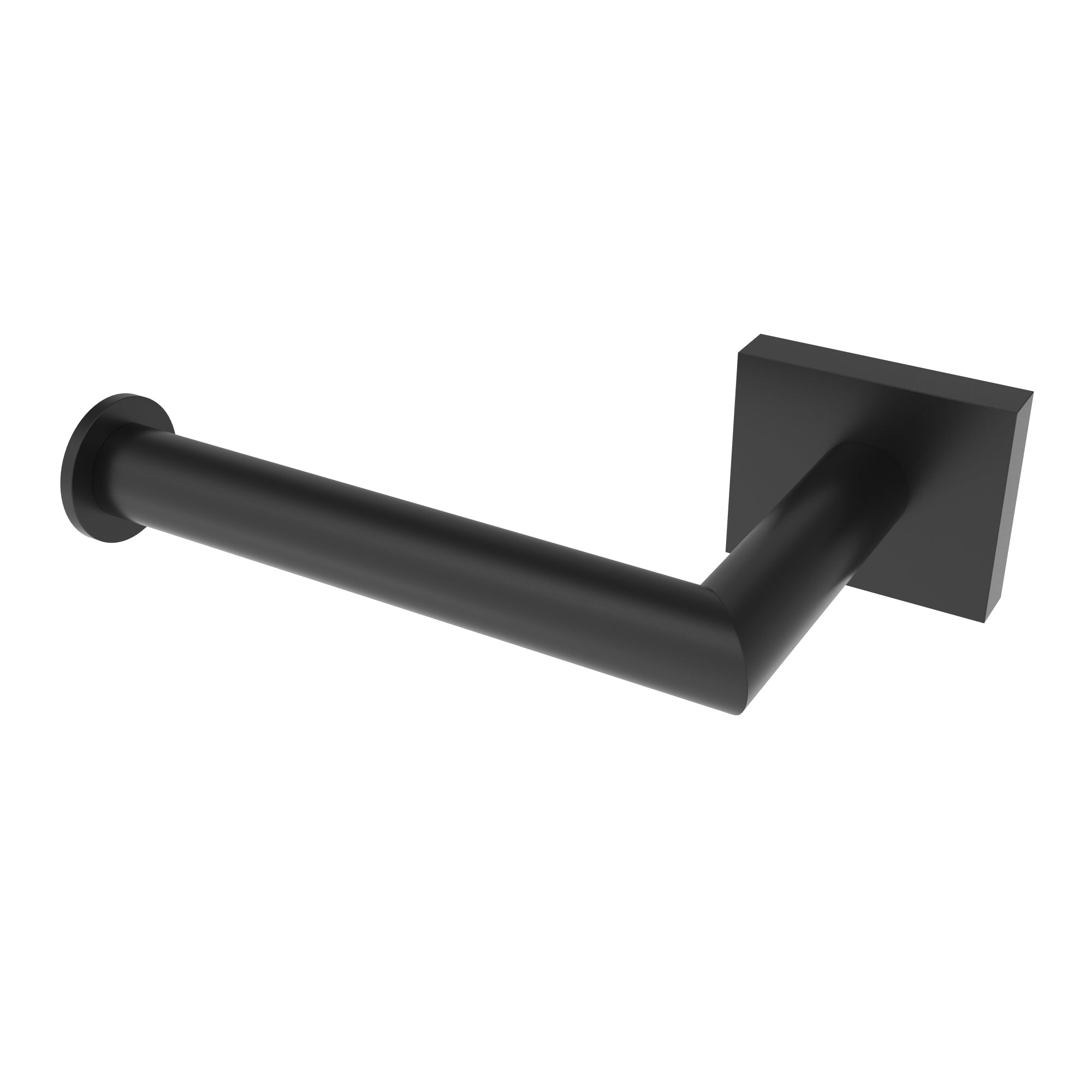 Crater toilet paper holder – Matte black (straight post)