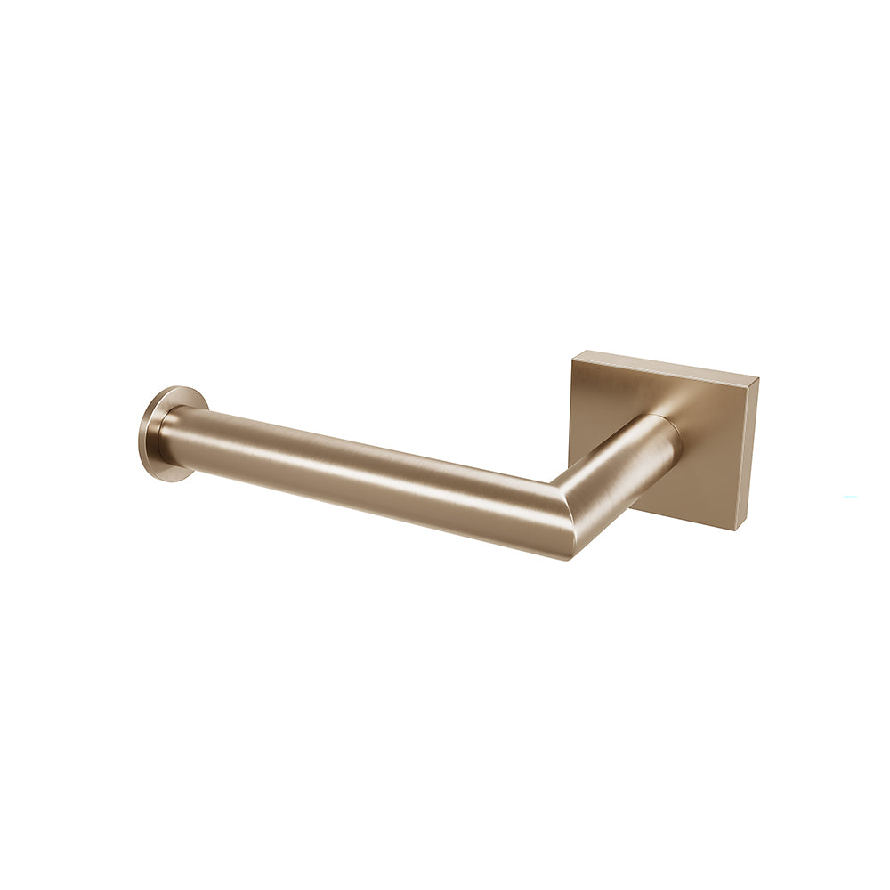 Crater toilet paper holder - Brushed bronze PVD (straight post)