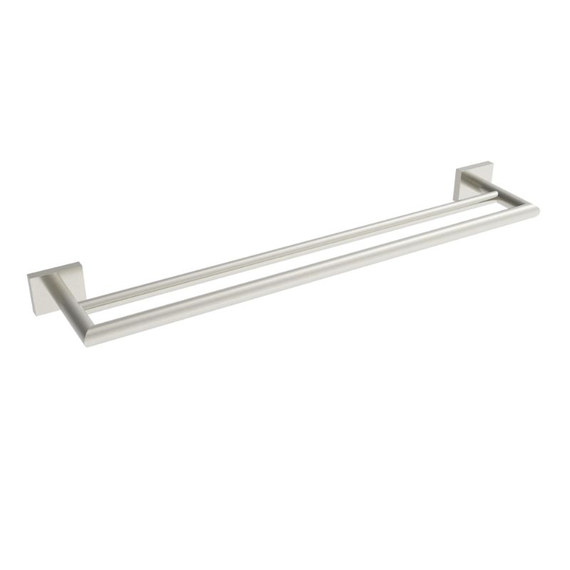 Crater 24-inch Double Towel Rack - Brushed Nickel