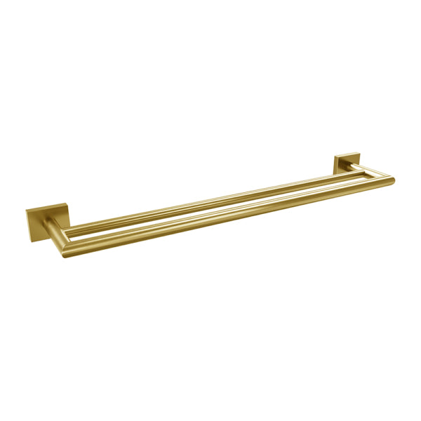 Crater 24" Double Towel Rack - Brushed Gold PVD