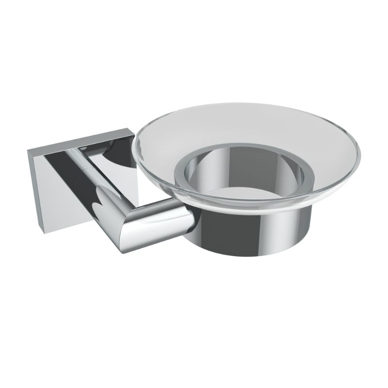 **JUSQU'À ÉPUISEMENT DES STOCKS** Porte-savon en verre Crater - Chrome