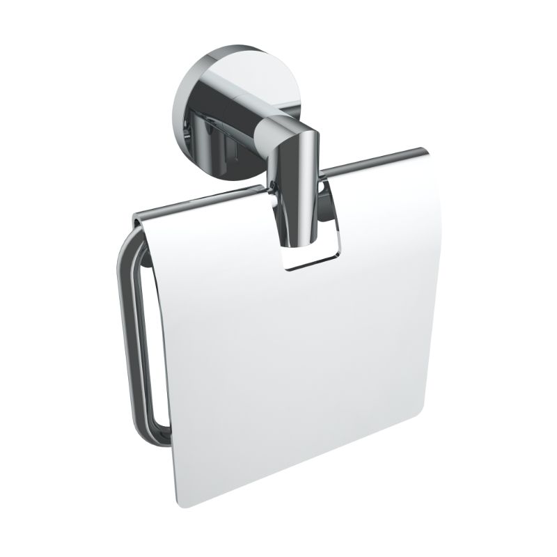 Porte-papier toilette Summit avec couvercle - Chrome