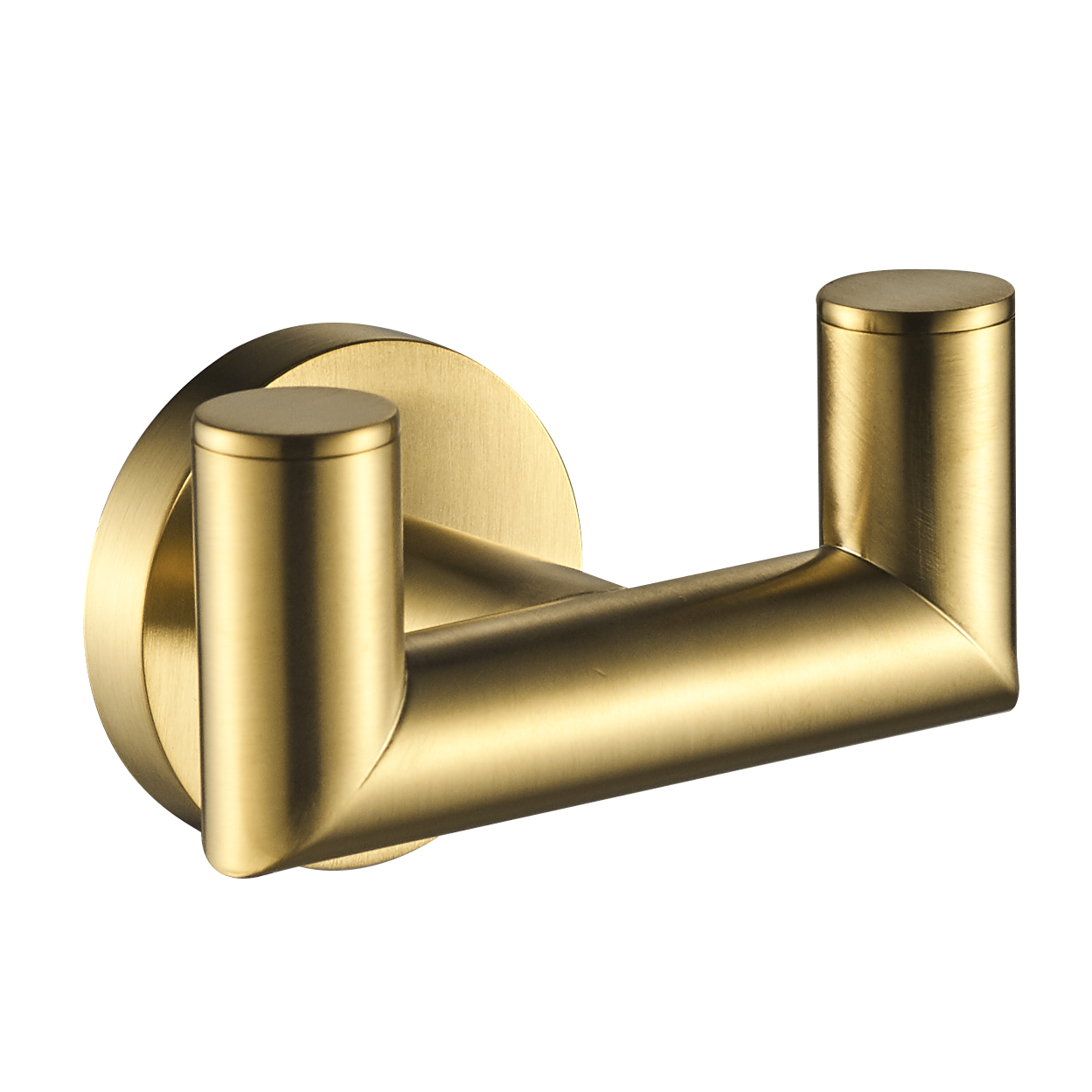 Summit double towel hook - Brushed gold PVD