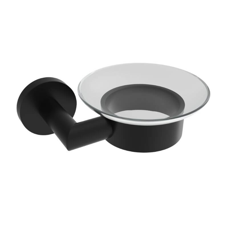 **JUSQU'À ÉPUISEMENT DES STOCKS** Porte-savon en verre Summit - Noir mat