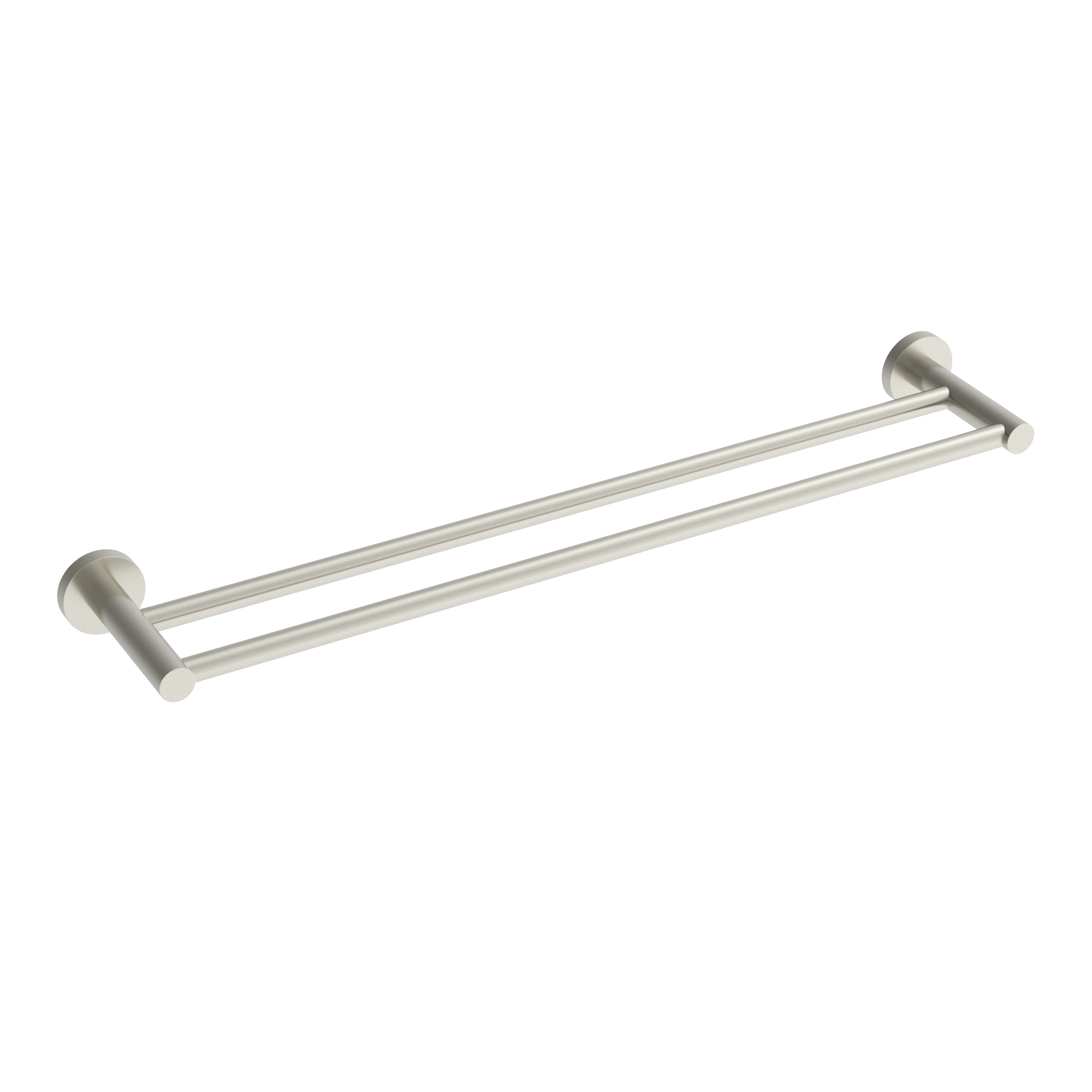 Porte-serviettes double Lava 24 po - Nickel brossé