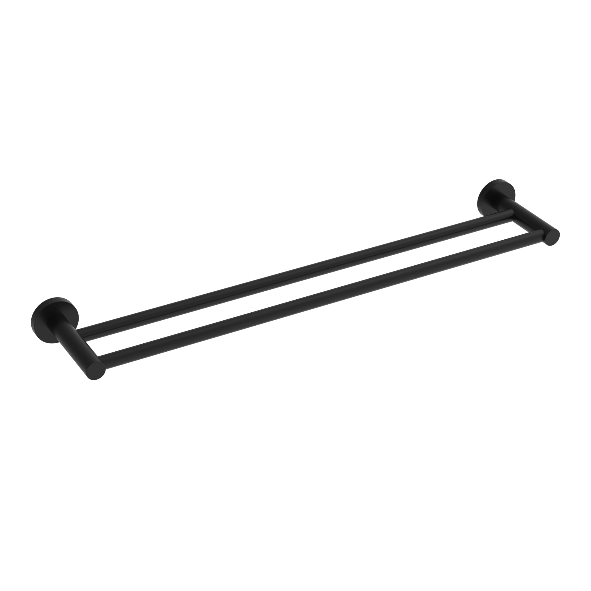 Porte-serviettes double Lava 24 po - Noir mat