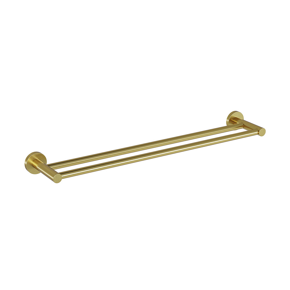 Lava 24" Double Towel Bar - Brushed Gold PVD