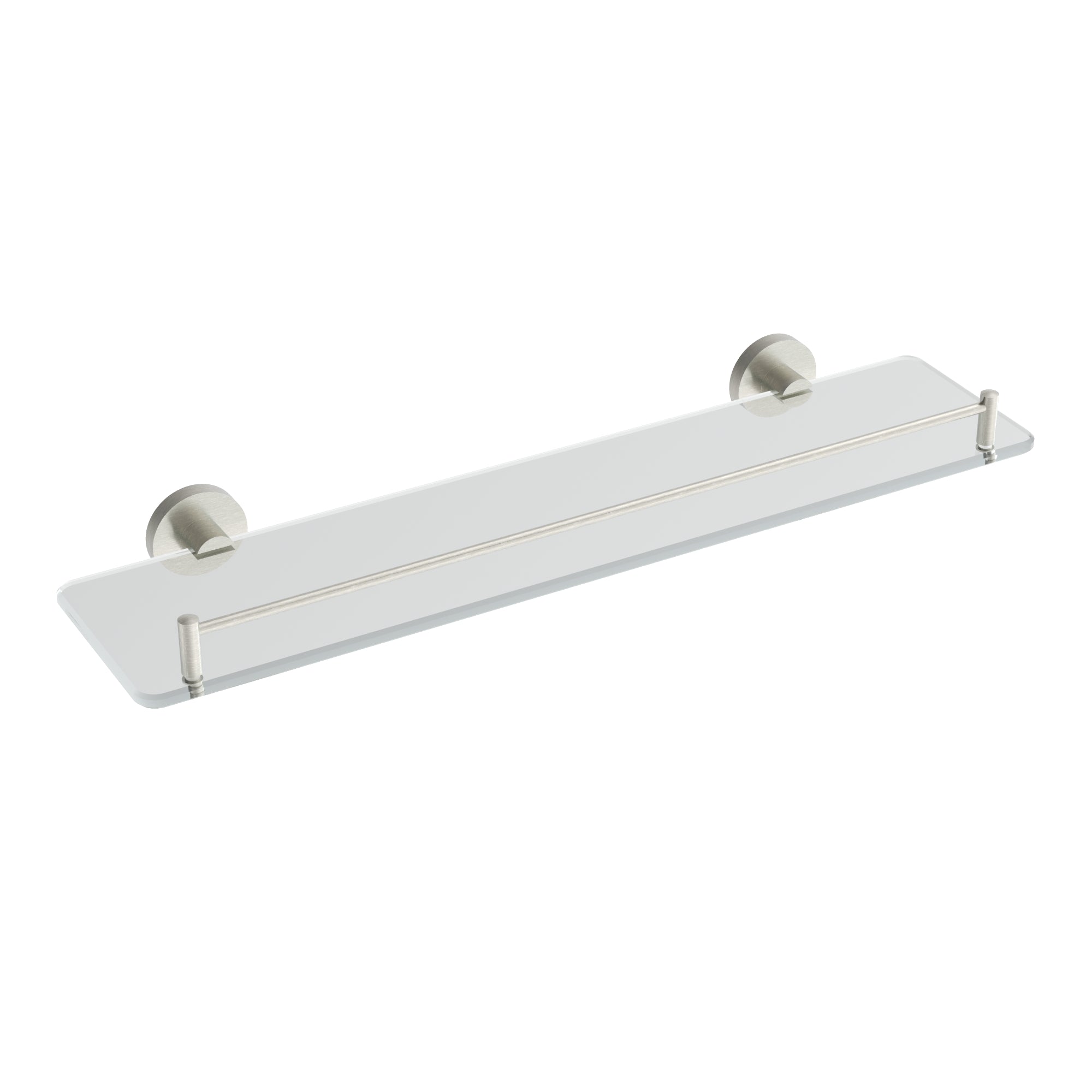Lava glass shelf - Brushed nickel