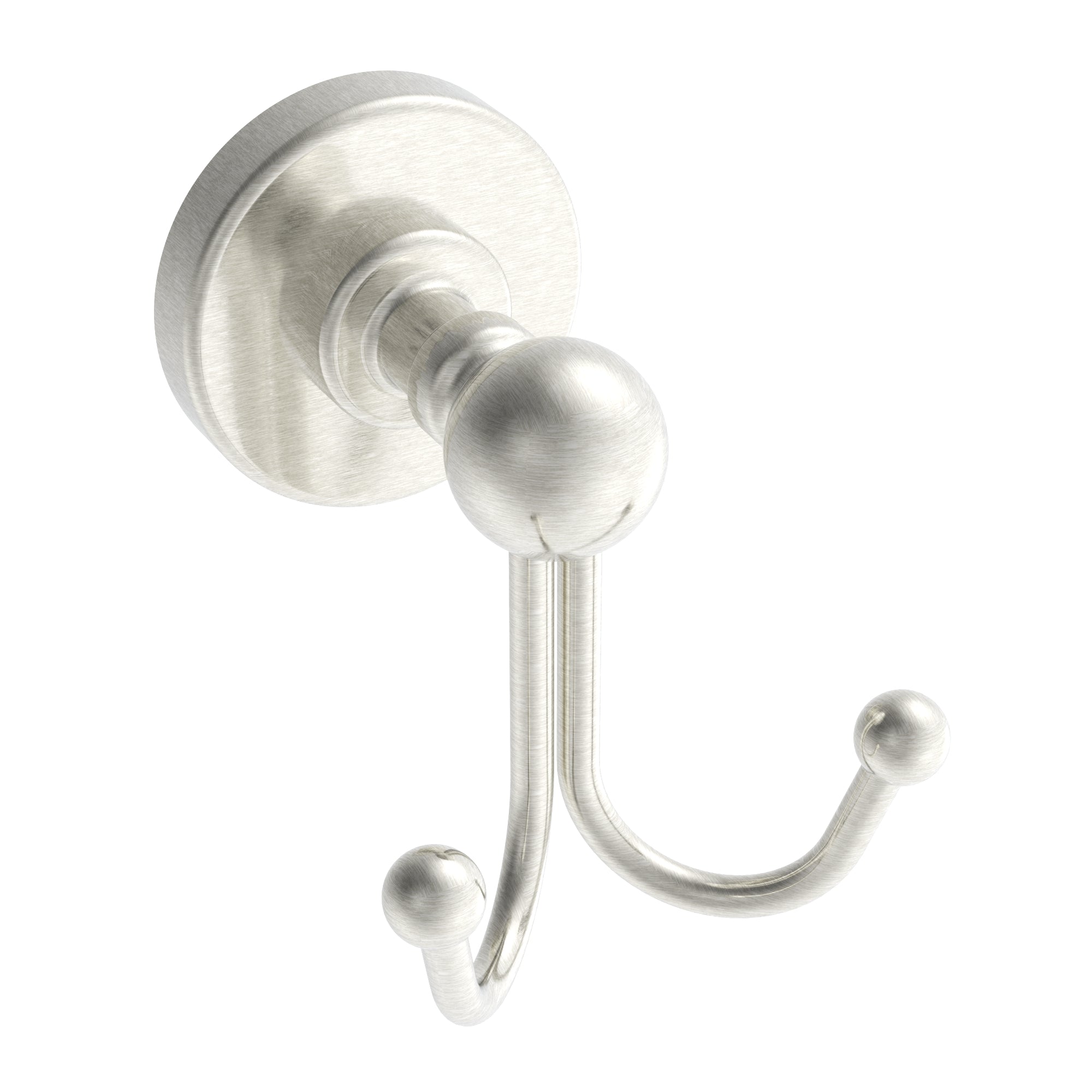 Ember Double Towel Hook - Brushed Nickel