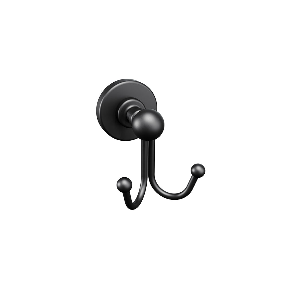Ember Double Towel Hook - Matte Black