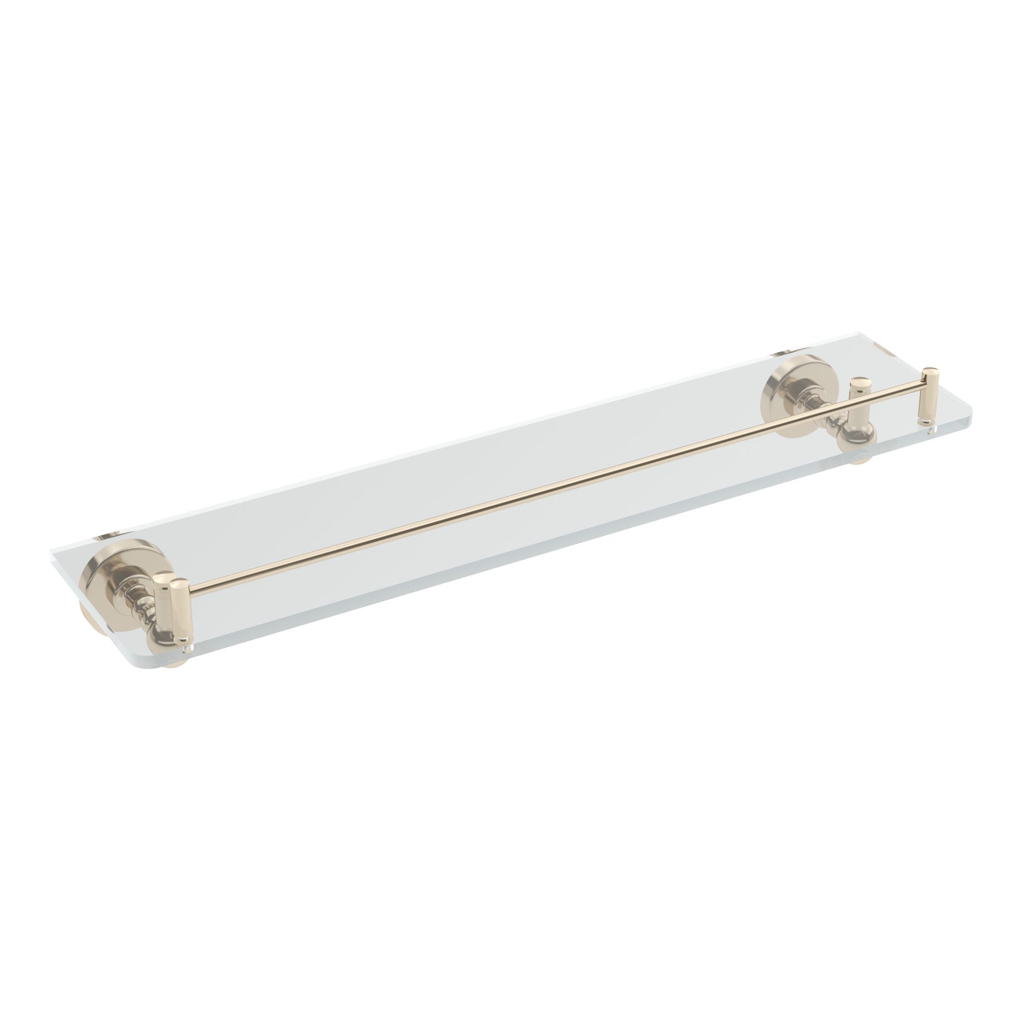 Ember Glass Shelf - Polished Nickel
