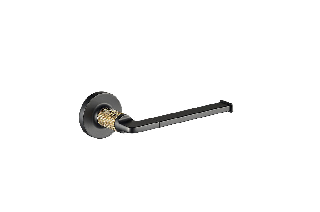 Blaze Toilet Paper Holder - Matte Black/Brushed Gold PVD