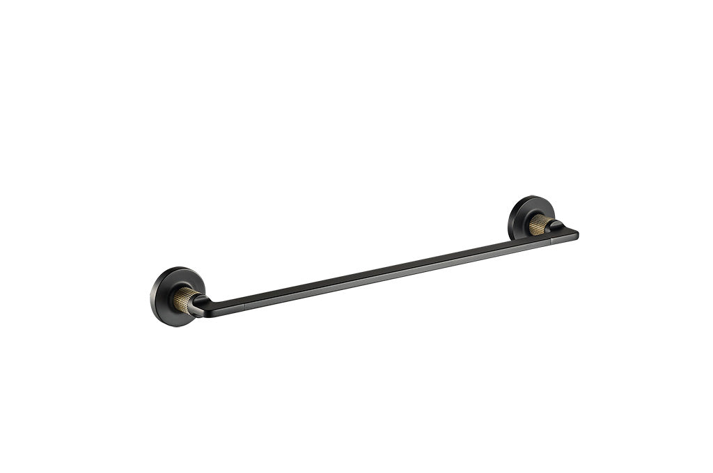 Blaze 18" Towel Rack - Matte Black/Brushed Gold PVD