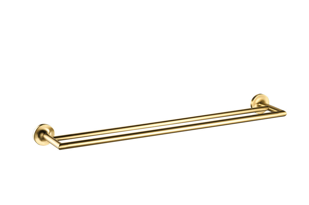 Glow 24-inch Double Towel Bar - Brushed Gold PVD