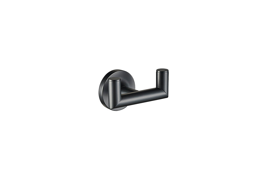 Glow Double Towel Hook - Matte Black