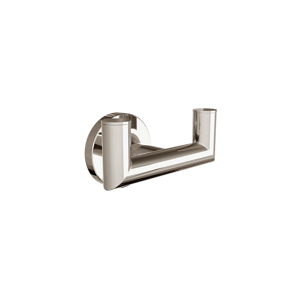 Glow Double Towel Hook - Polished Nickel