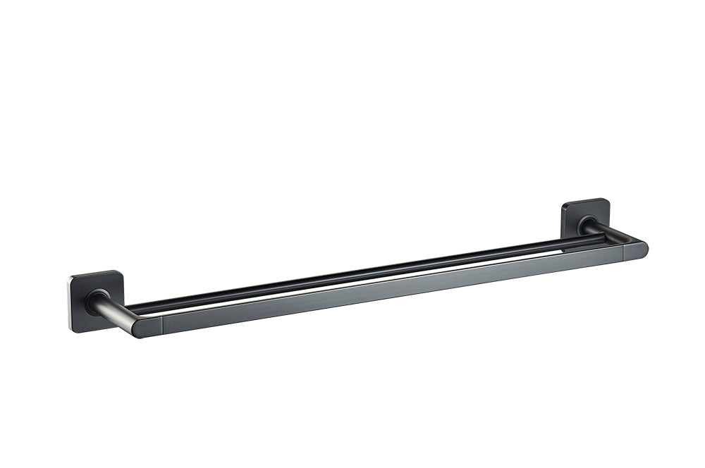 Vapor 24" Double Towel Rack - Matte Black