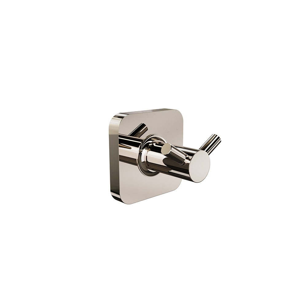 Vapor Double Towel Hook - Polished Nickel