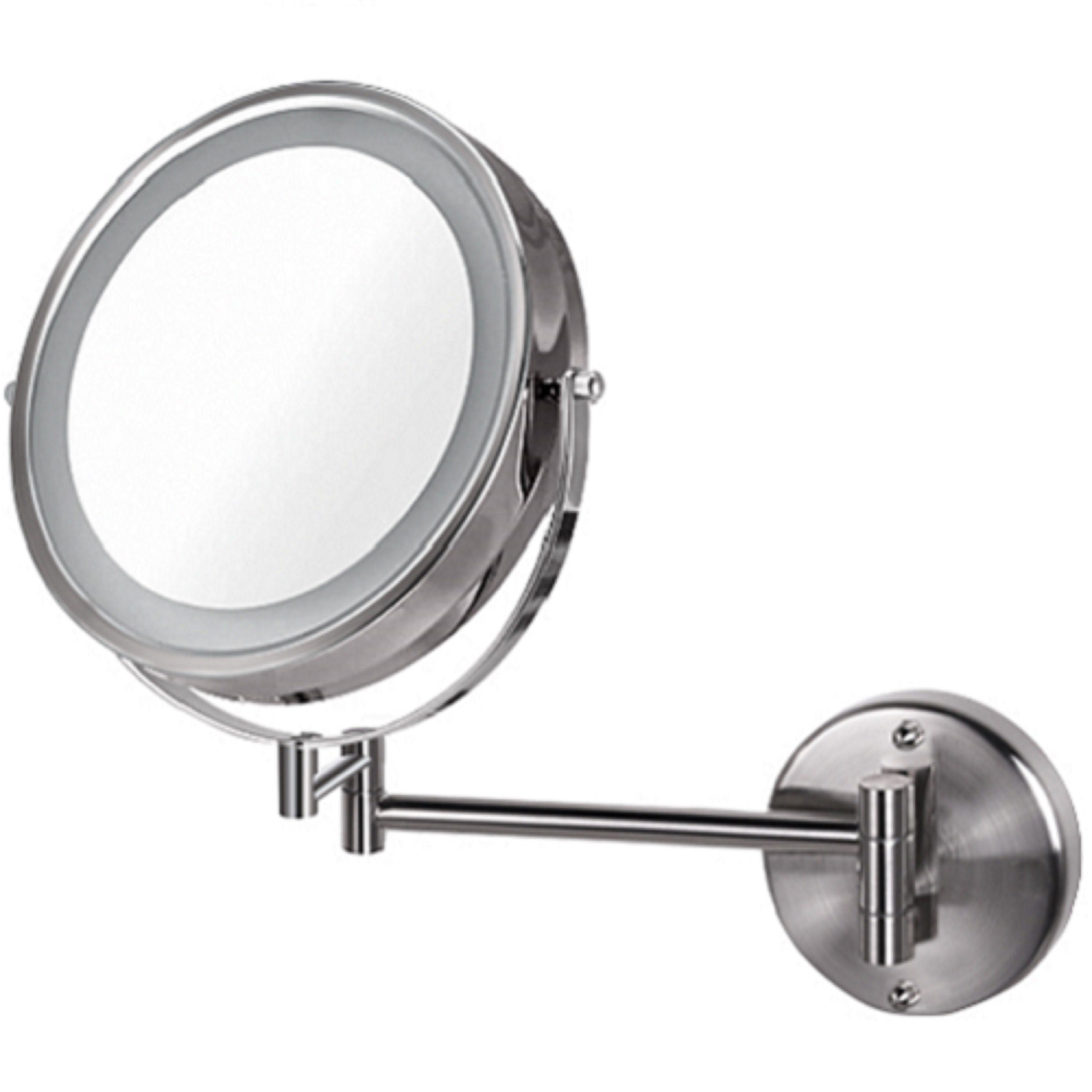 8.5" Double-Sided Illuminated Wall Mirror - Chrome