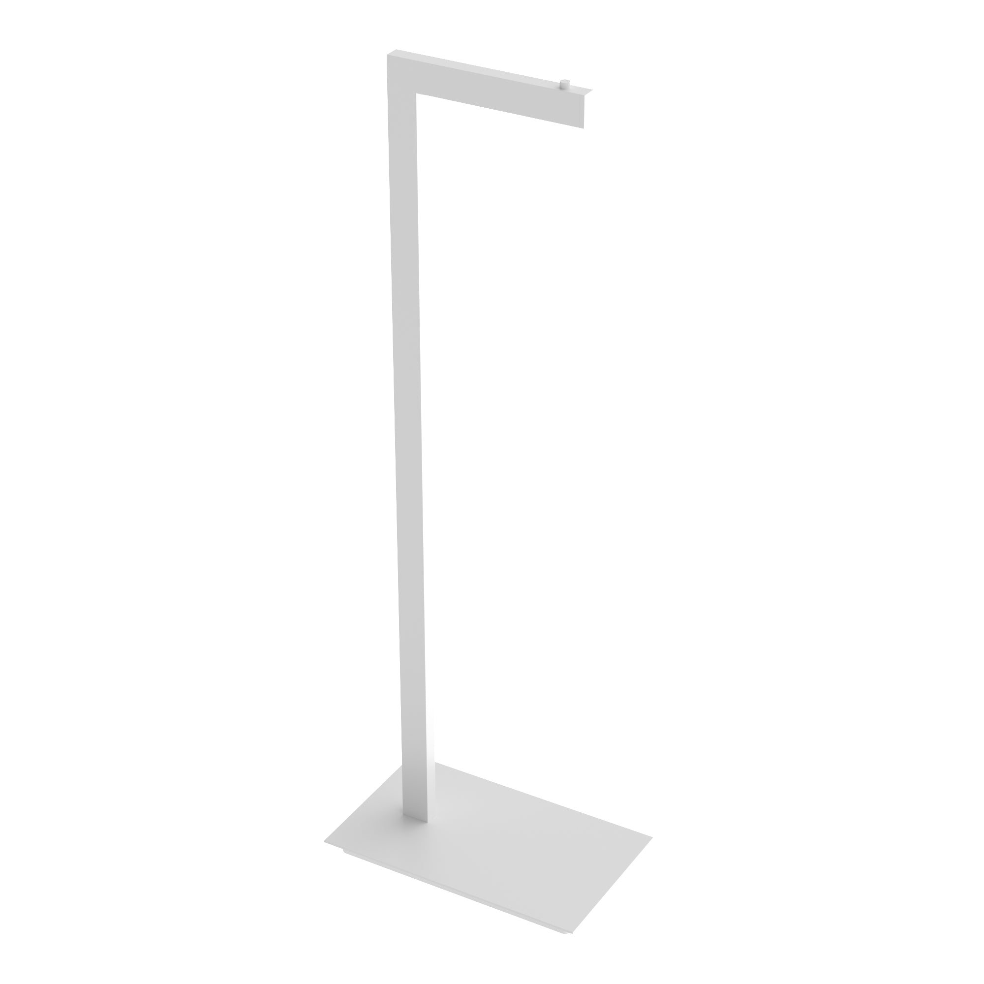 Square freestanding toilet paper holder - Matte white