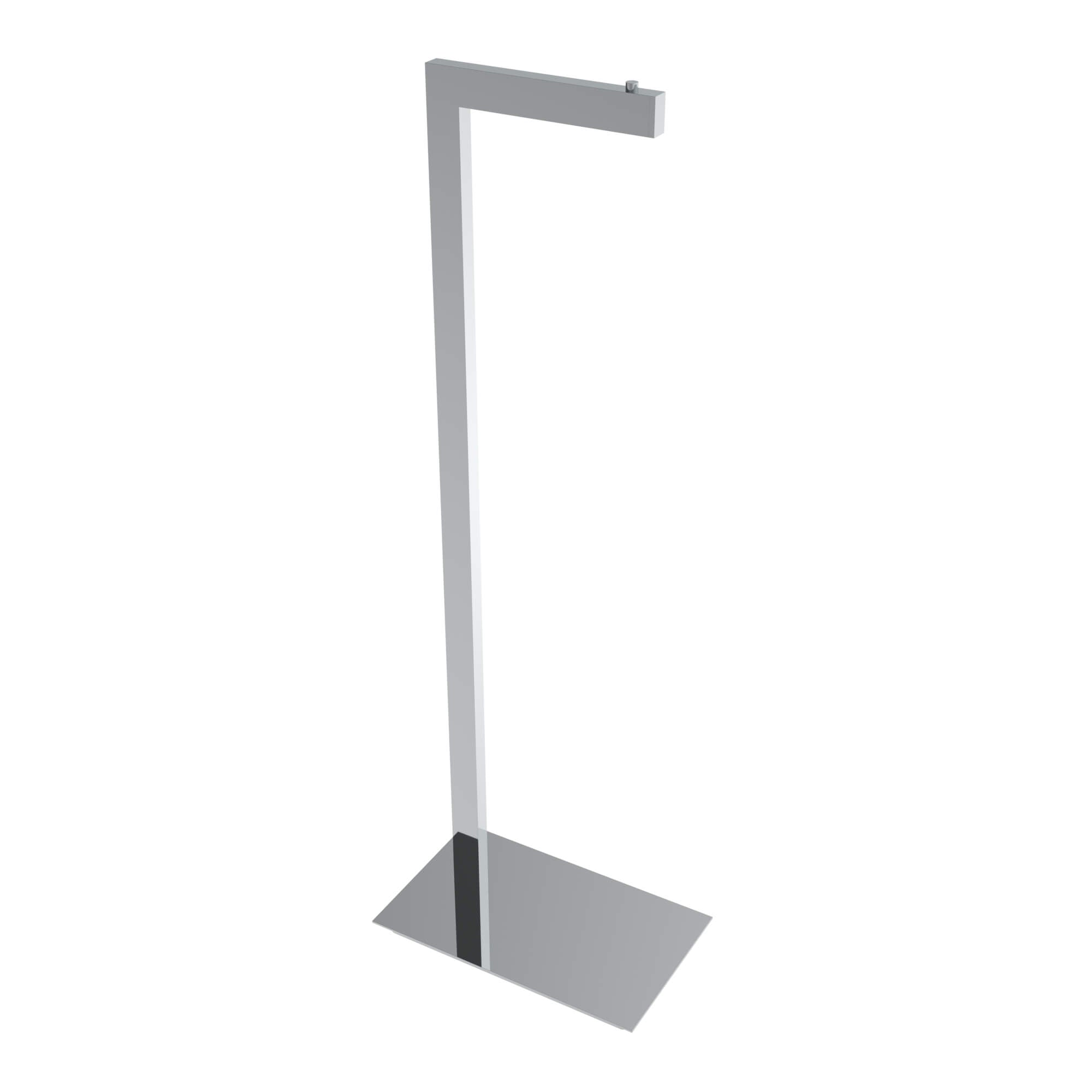Square freestanding toilet paper holder - Chrome