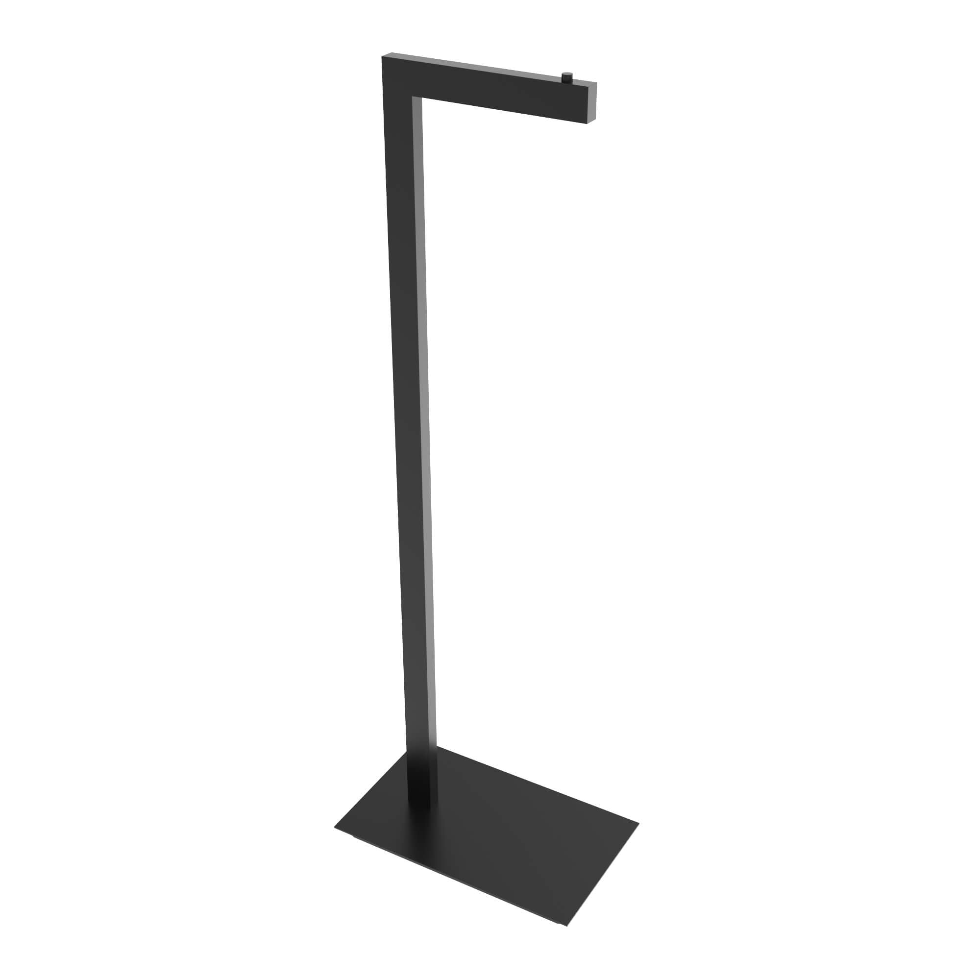 Square freestanding toilet paper holder - Matte black