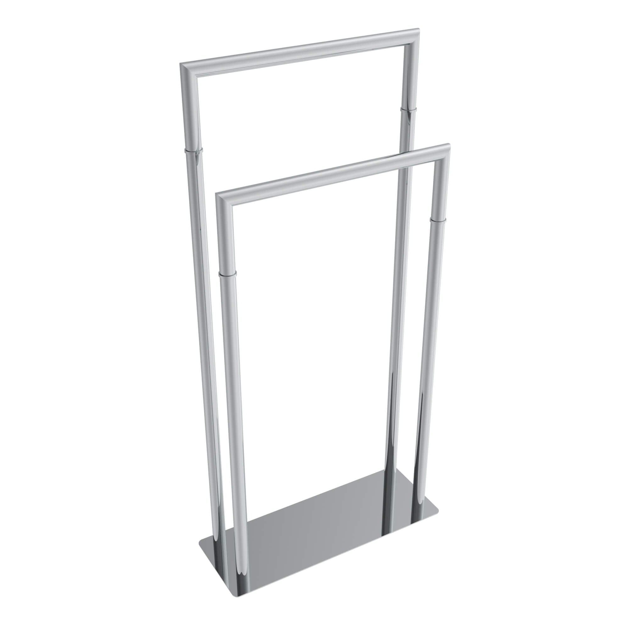 Porte-serviettes rond sur pied - Chrome