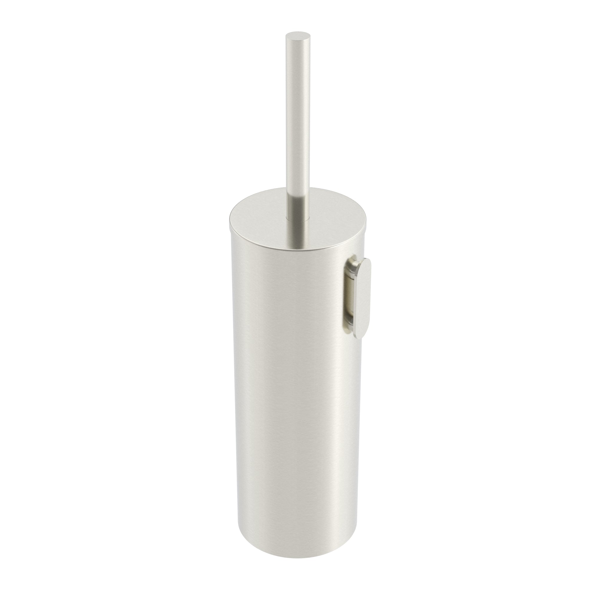 Wall-mounted toilet brush - Brushed nickel