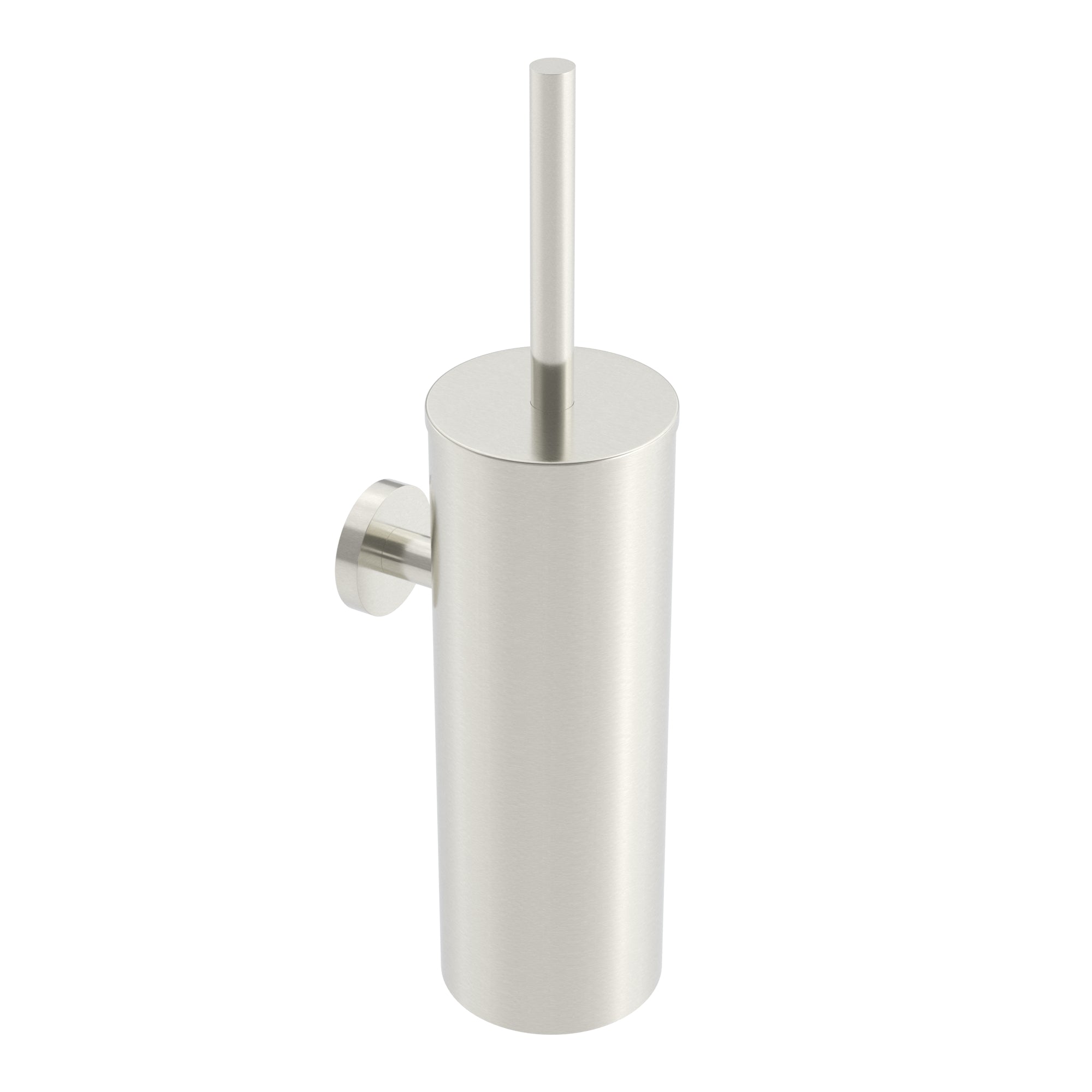 Wall-mounted toilet brush - Brushed nickel
