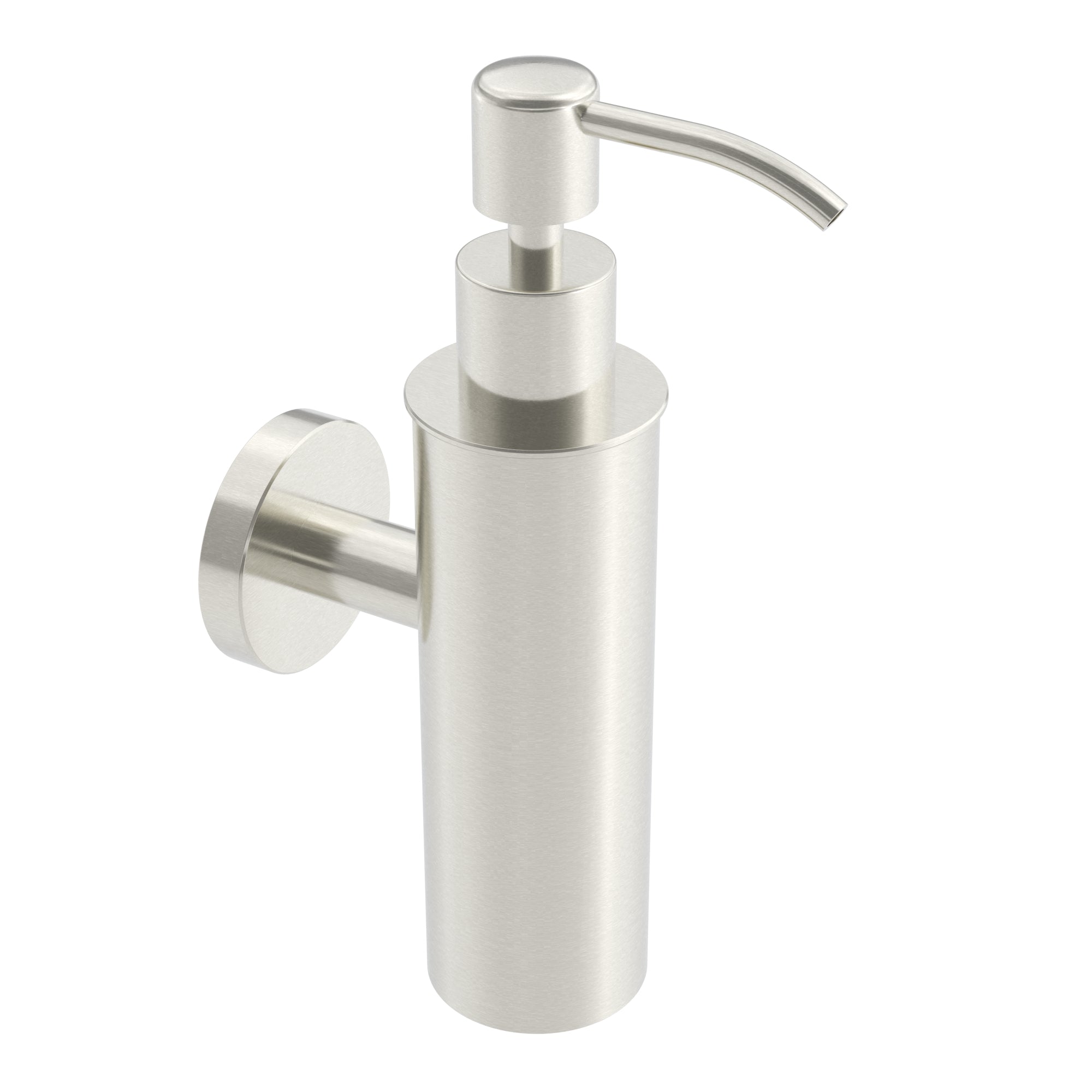 Wall-mounted soap dispenser, 150 ml - Brushed nickel