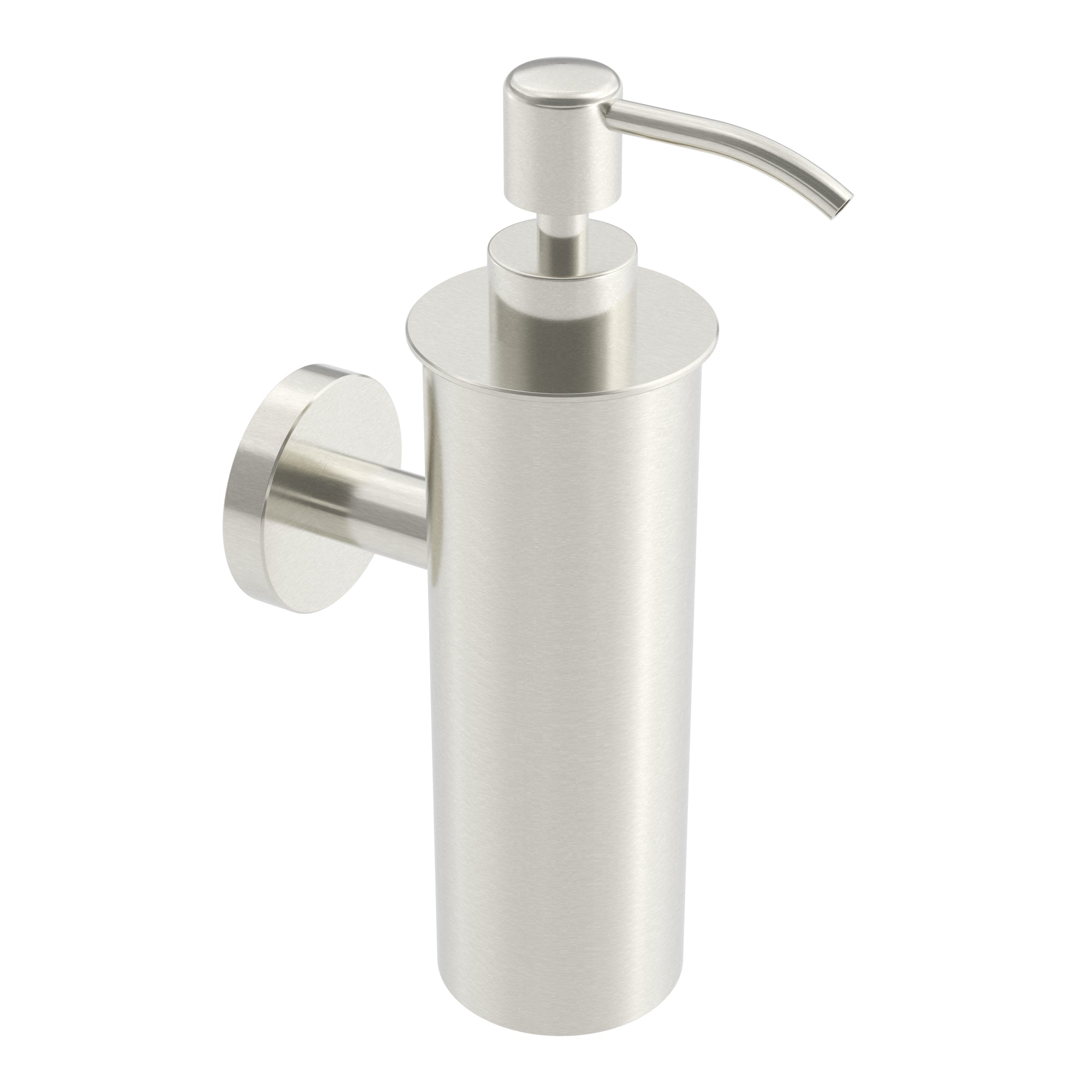 Wall-mounted soap dispenser, 250 ml - Brushed nickel