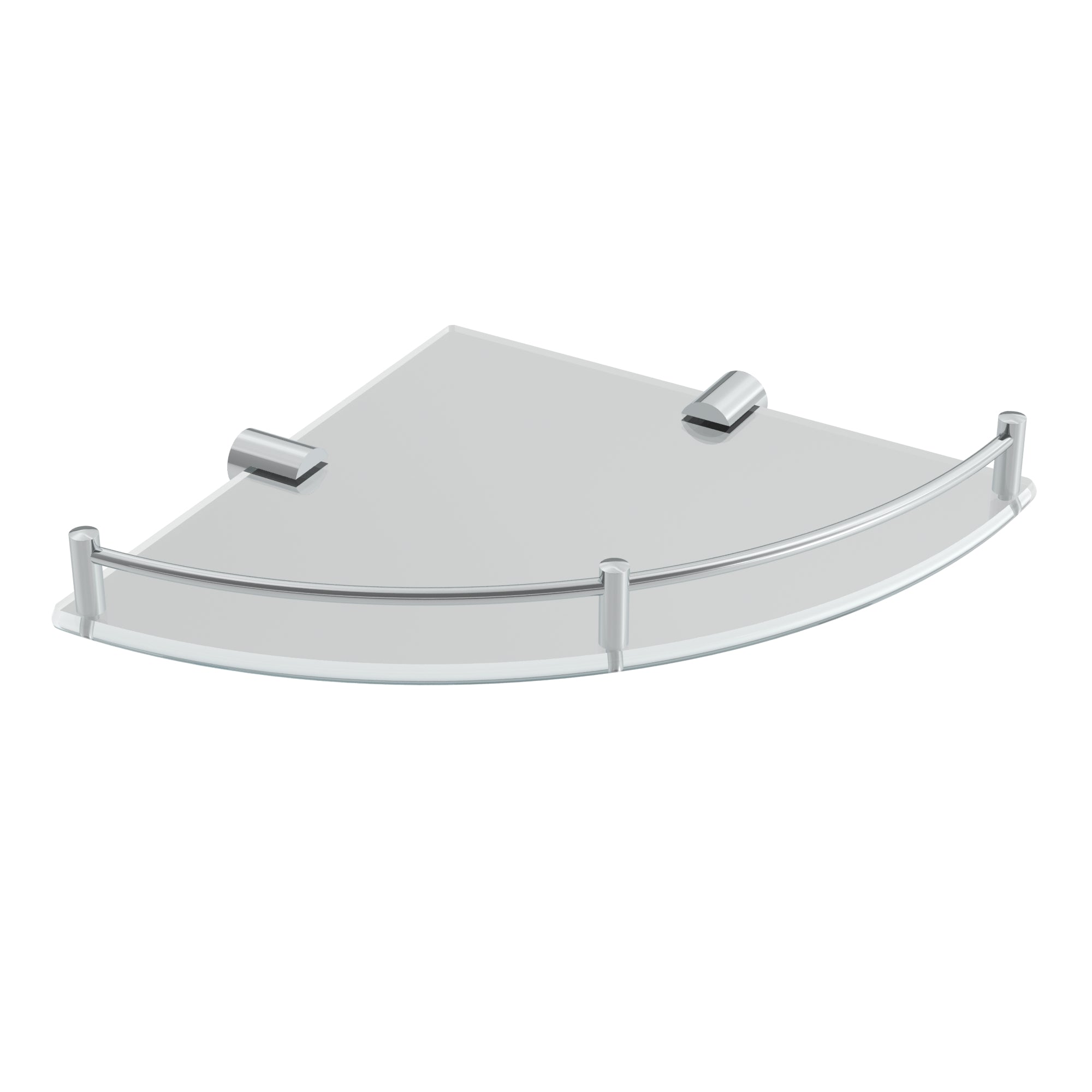 Corner glass shelf - Chrome