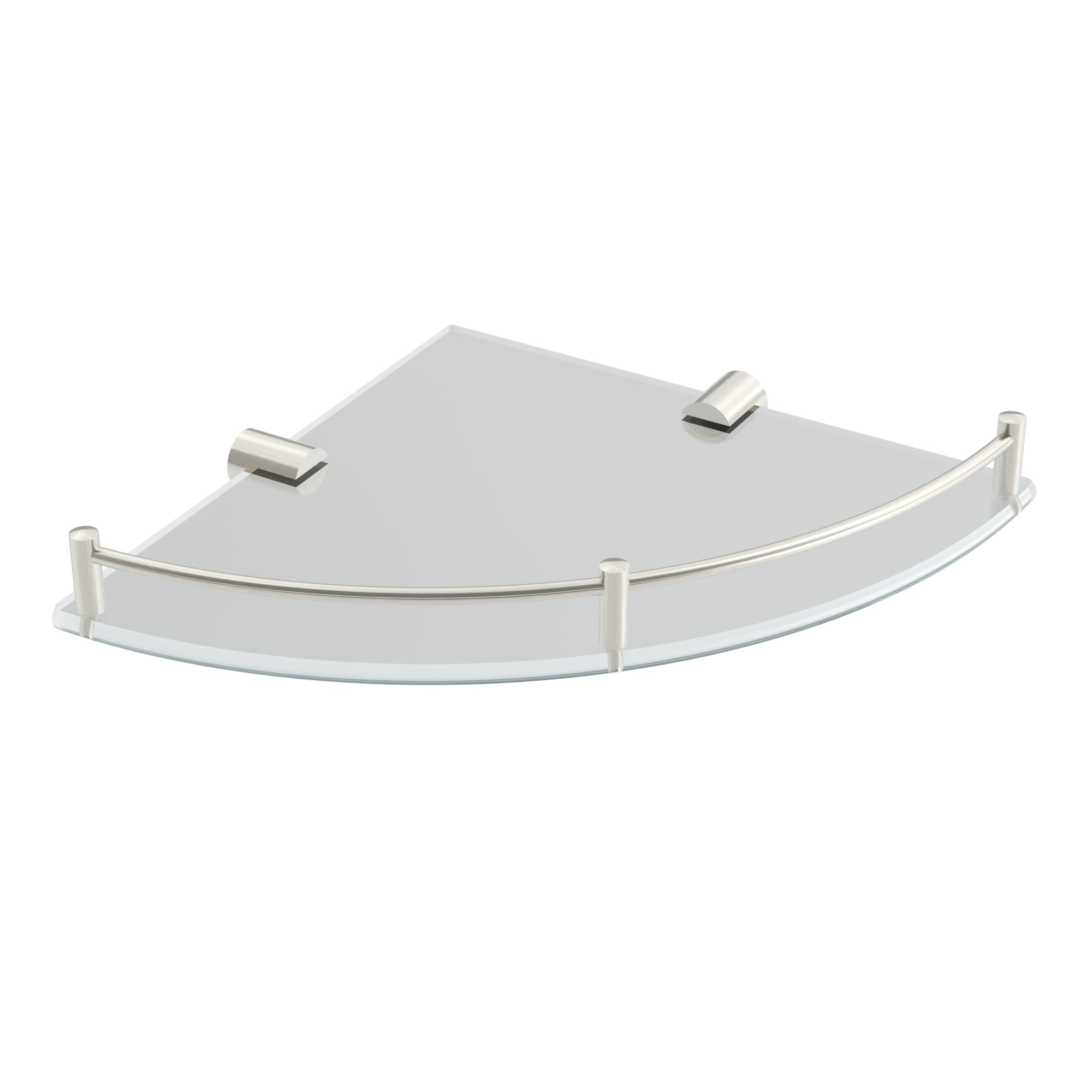 Corner glass shelf - Brushed nickel