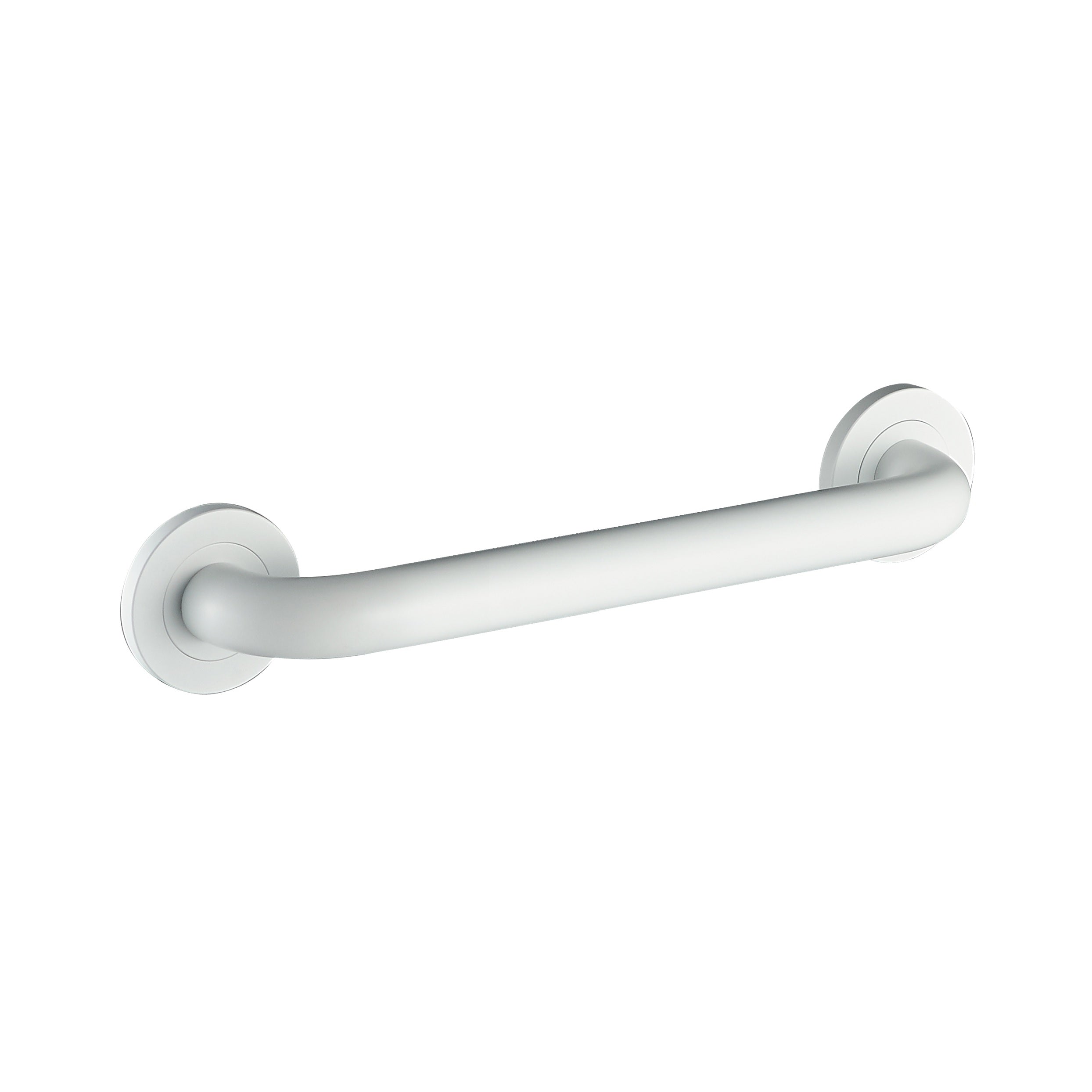 12-inch Round Grab Bar - Matte White