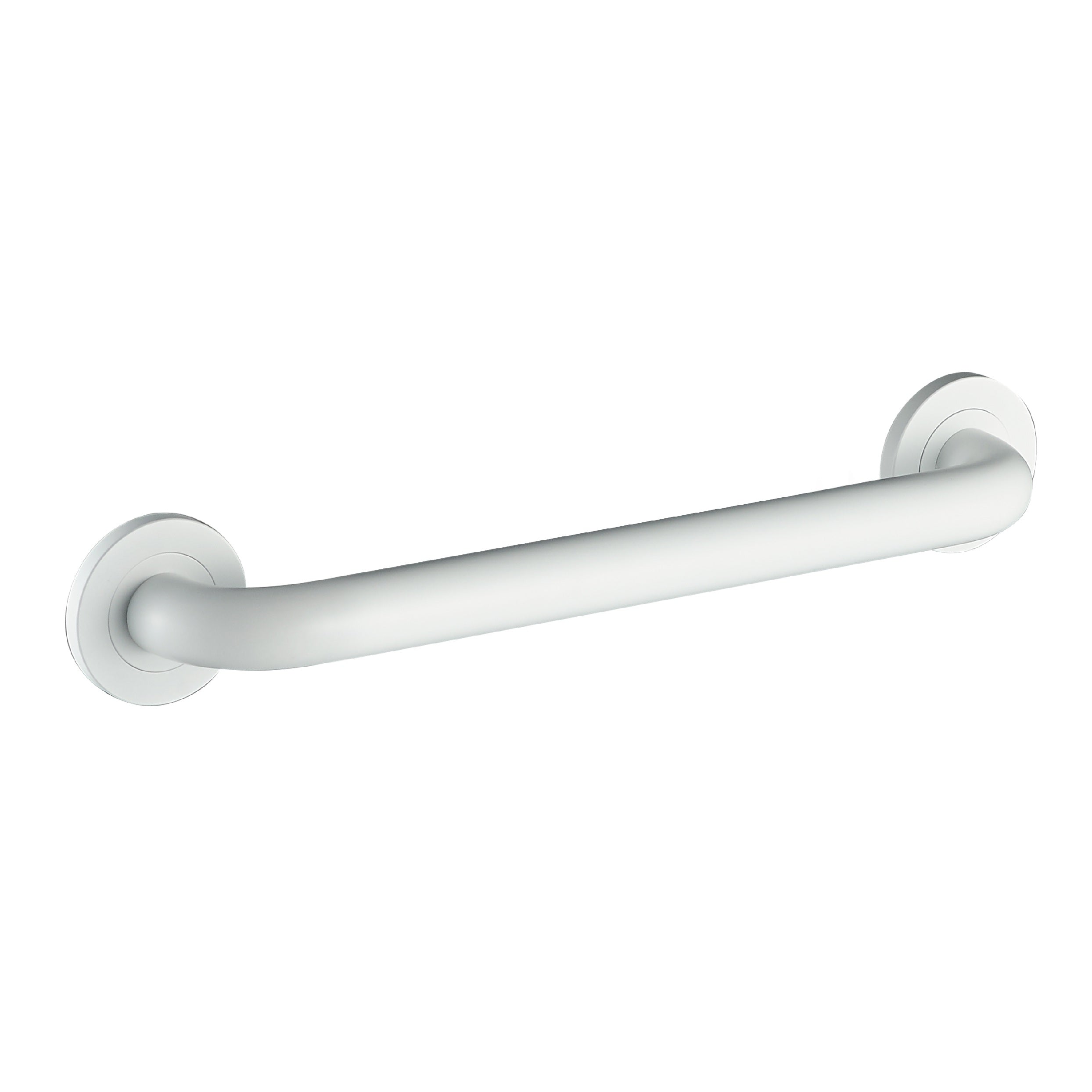 18-inch Round Grab Bar - Matte White