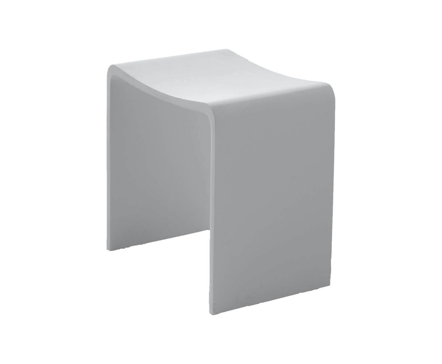 Tabouret de douche – Blanc mat