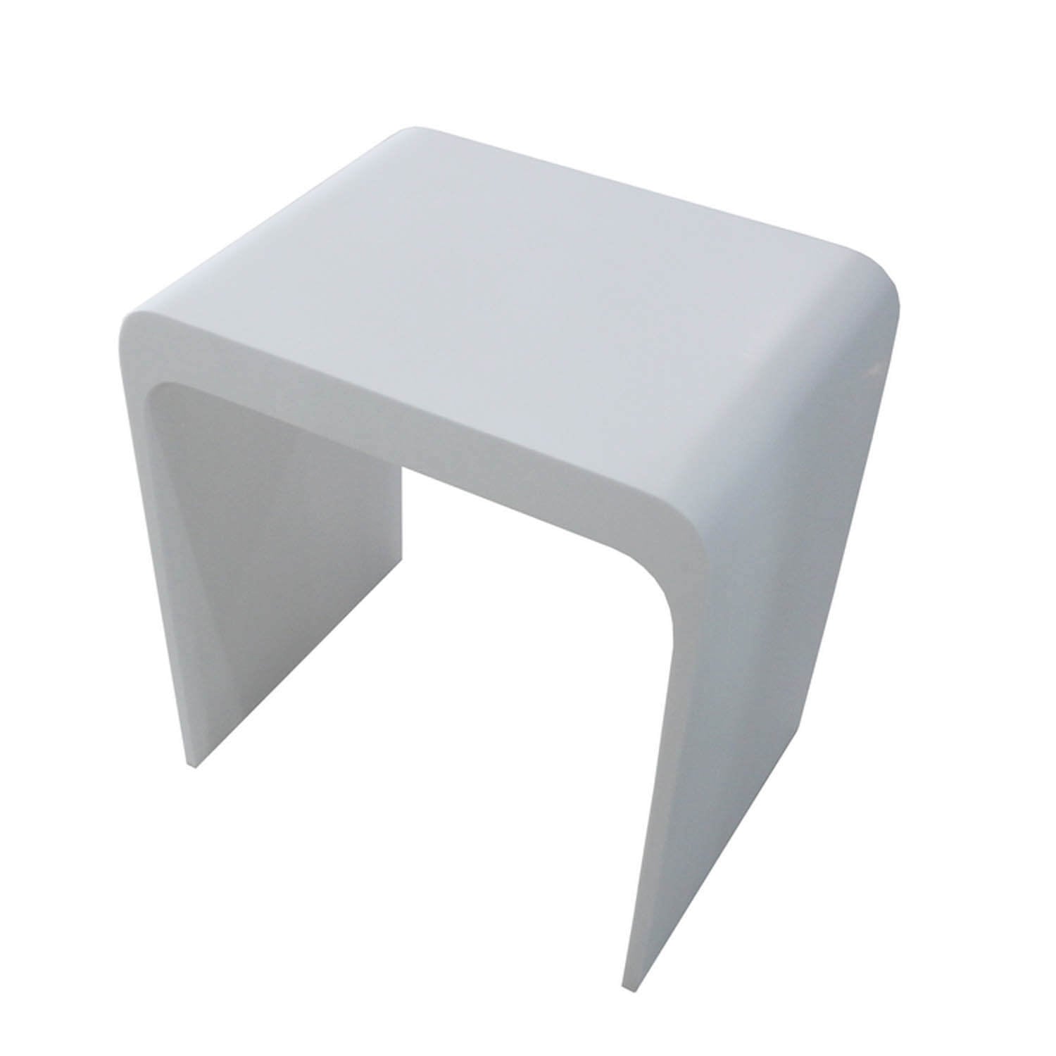 Tabouret de douche – Blanc brillant