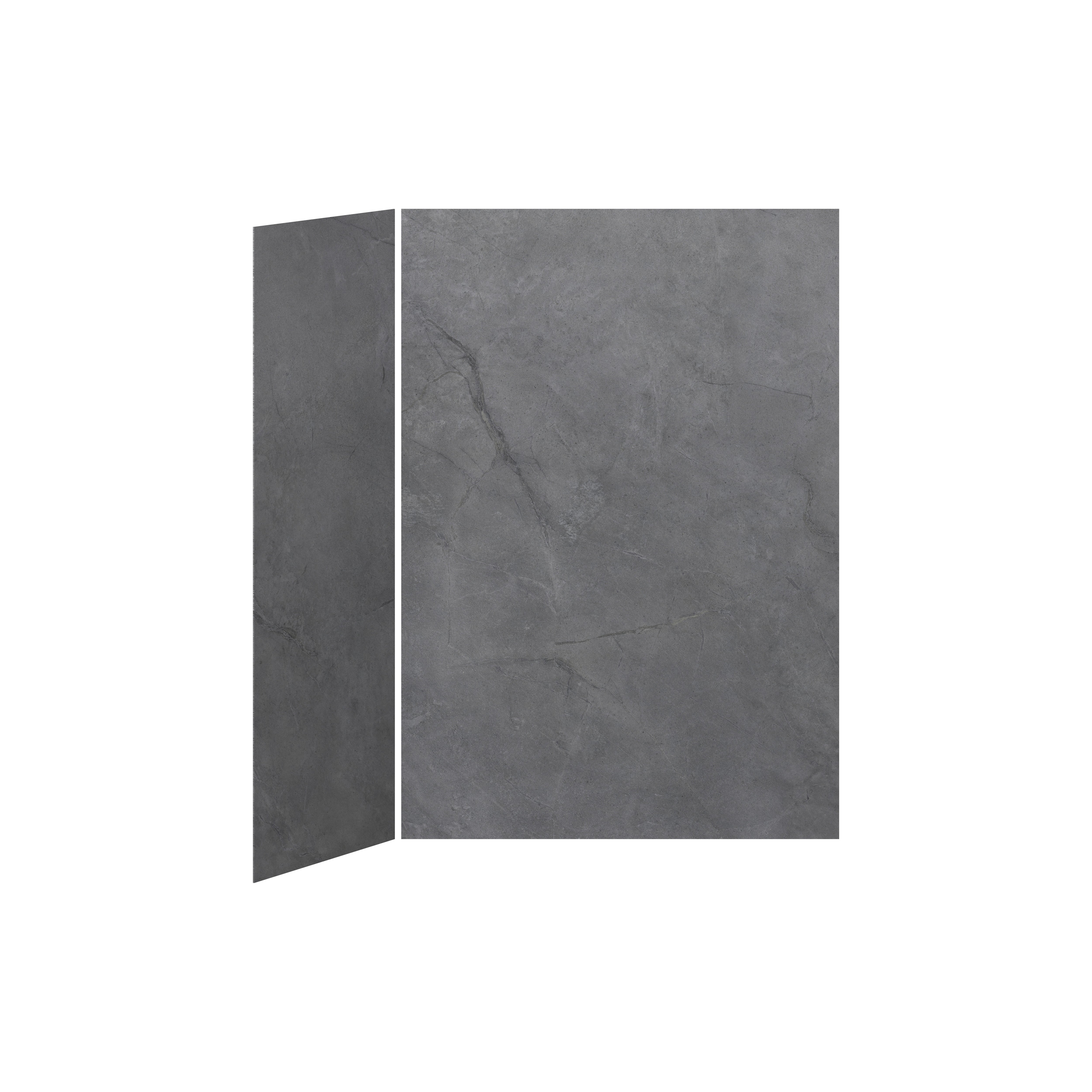 60x32 Concrete #210 Shower Wall Set, 2 Panels, 60x32 for Corner Installation - Concrete #210 Matte