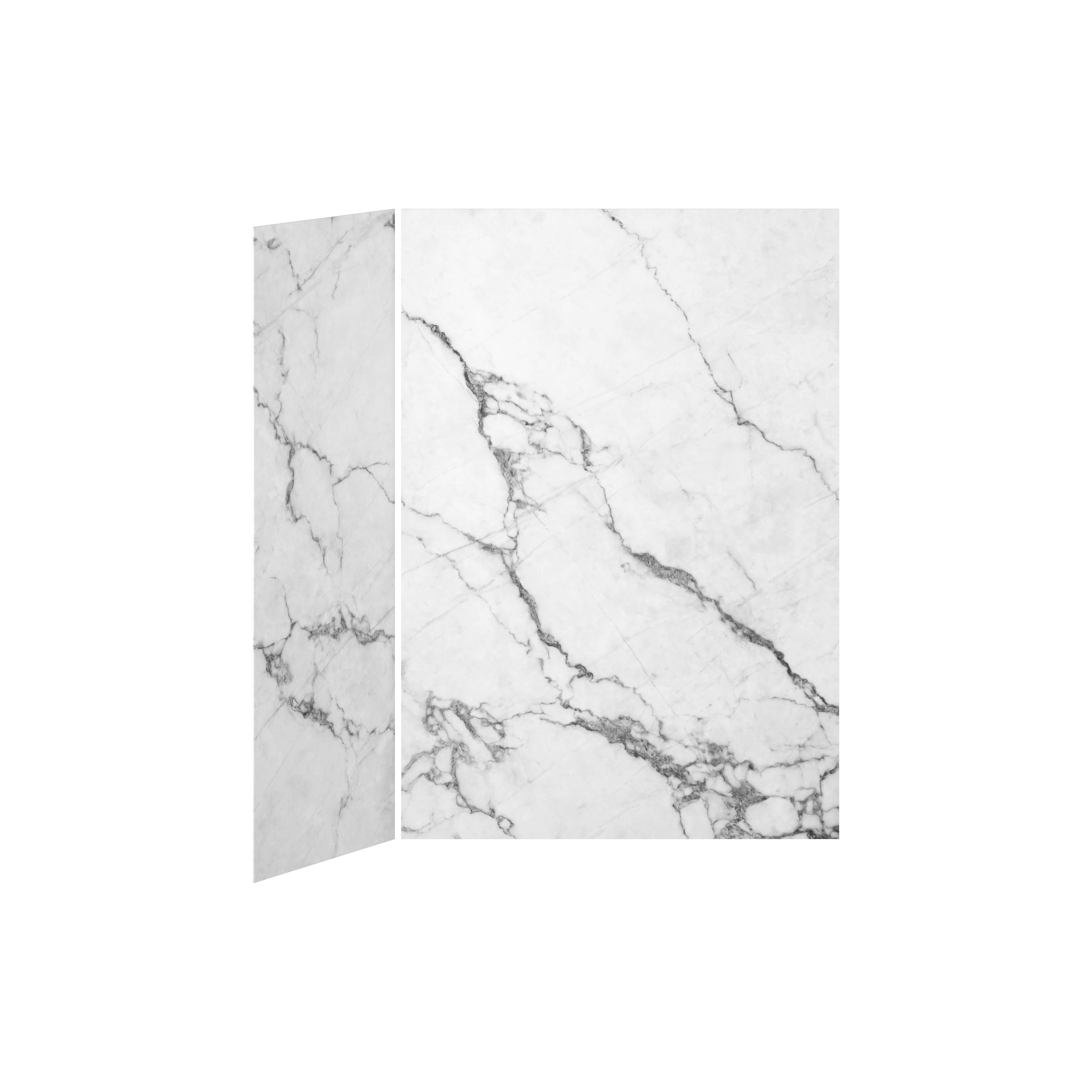 60x32 Minerals #500 Shower Wall Set, 2 Panels, 60x32 for Corner Installation - Minerals #500 Glossy