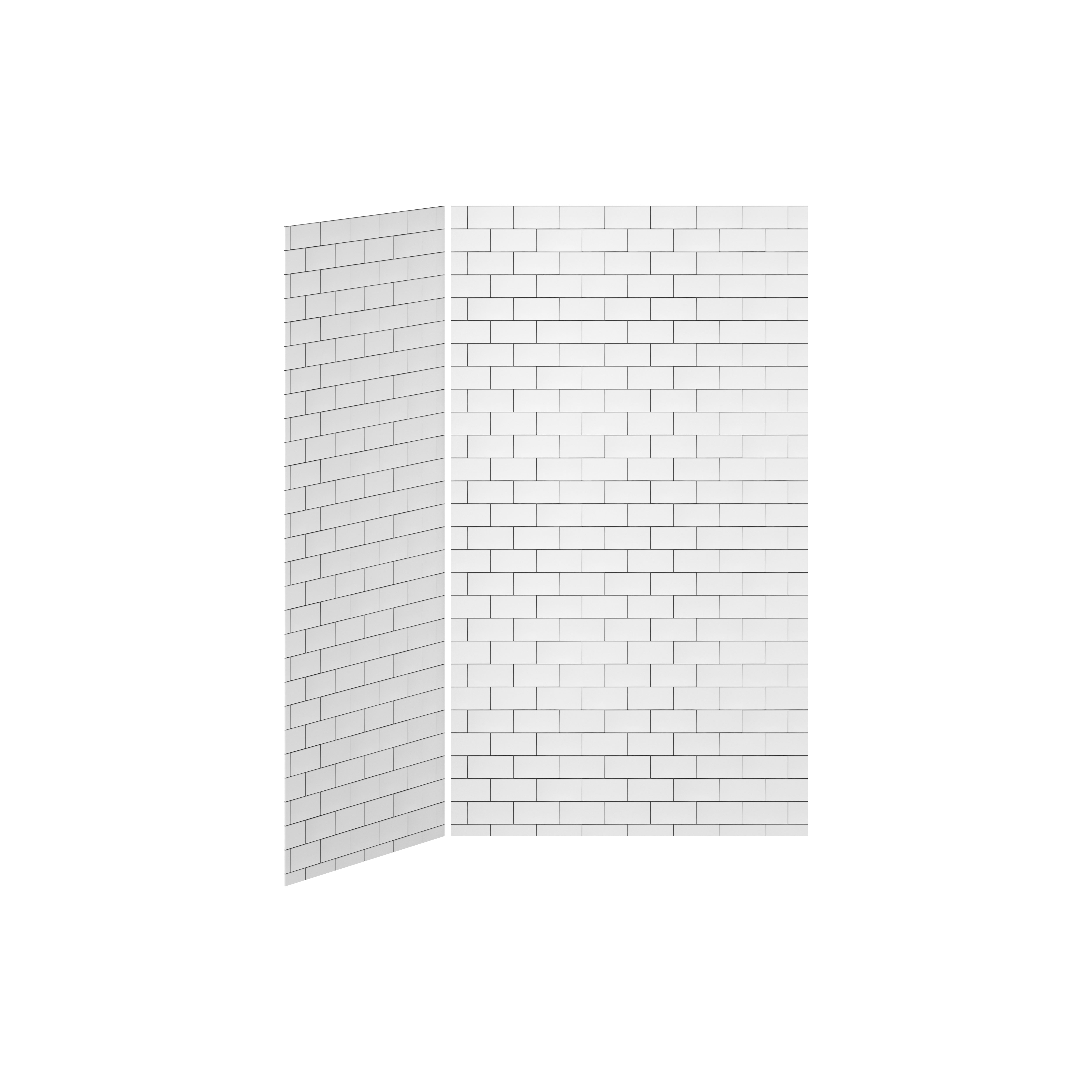 48x36 Tiles #700 Shower Wall Set, 2 Panels, 48x36 for Corner Installation - Glossy #700 Tiles