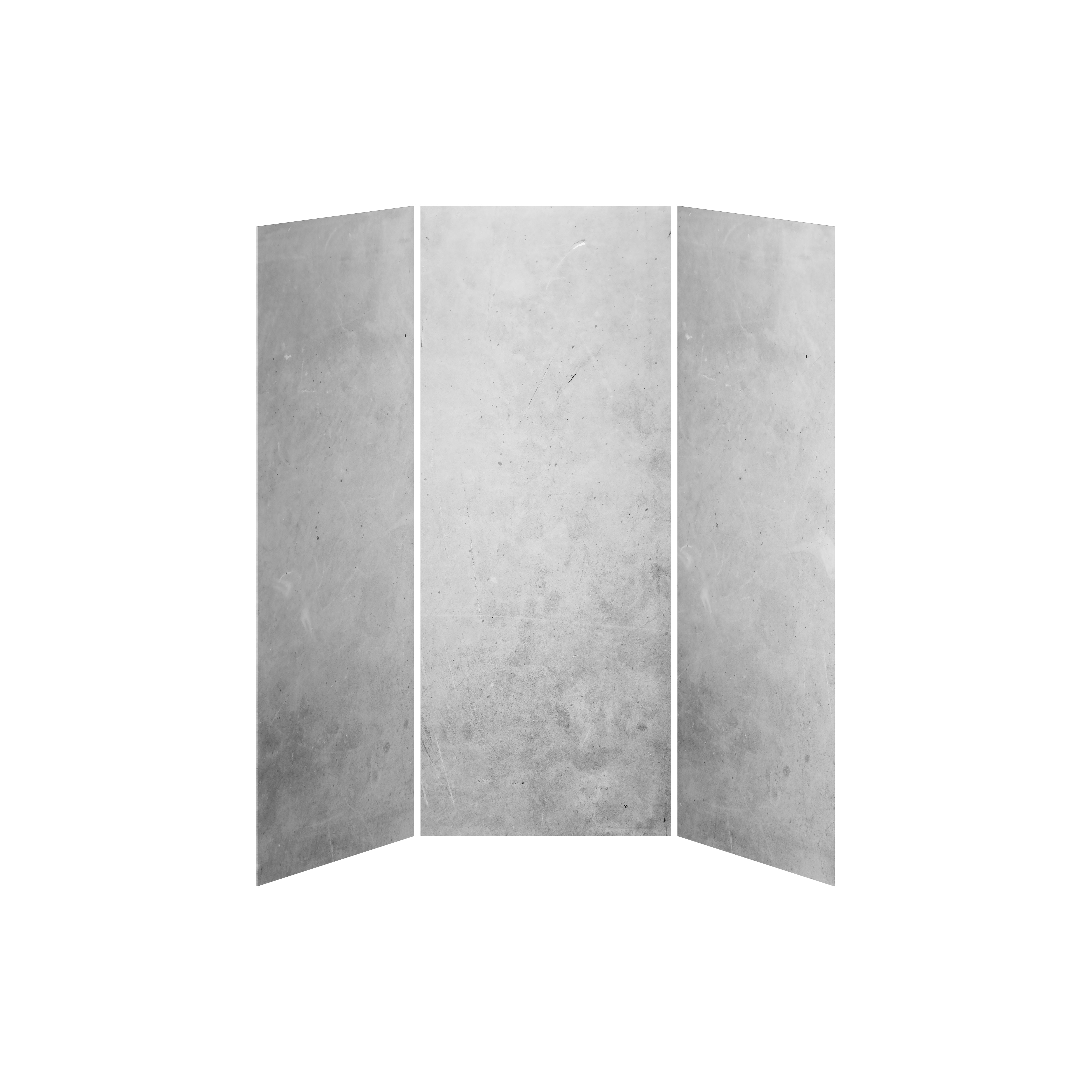 36x36x36 Concrete #200 Shower Wall Set, 3 Panels, 36x36 for Alcove Installation - Glossy Concrete #200