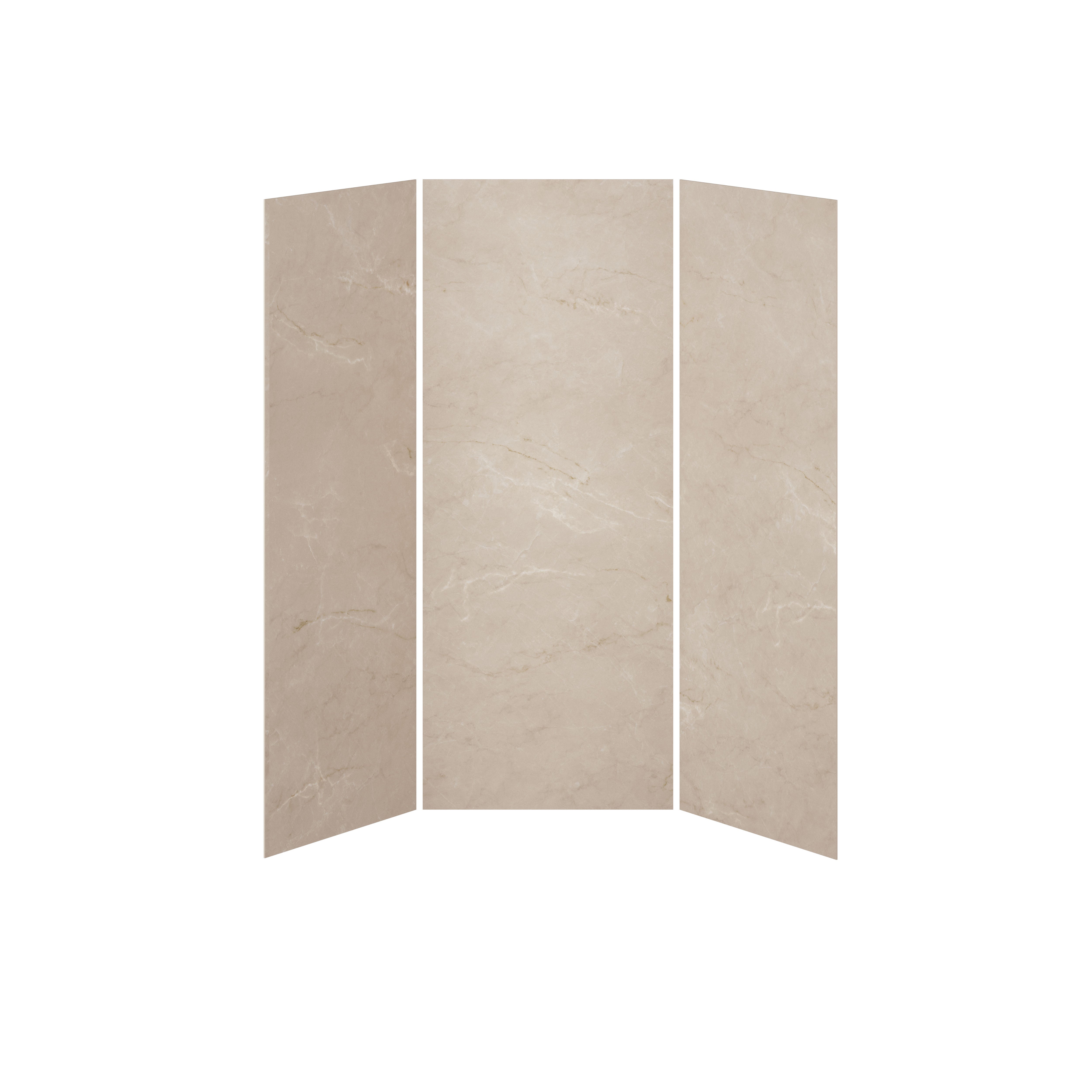 36x36x36 Minéraux #520 Ensemble de Murs de Douche 3 Panneaux 36x36 pour Installation en Alcôve - Minéraux #520 Lustré