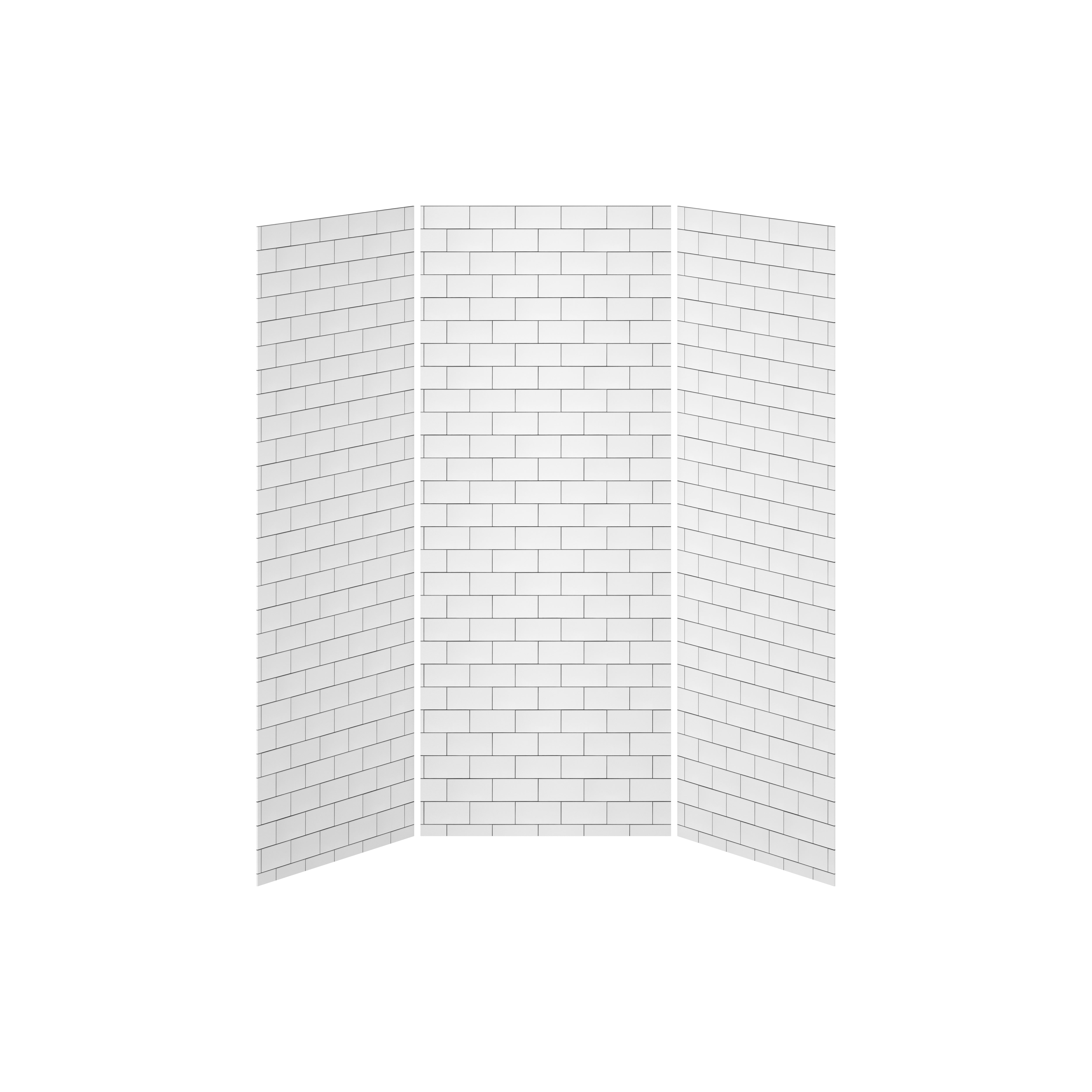 36x36x36 Tiles #700 Shower Wall Set, 3 Panels, 36x36 for Alcove Installation - Glossy #700 Tiles