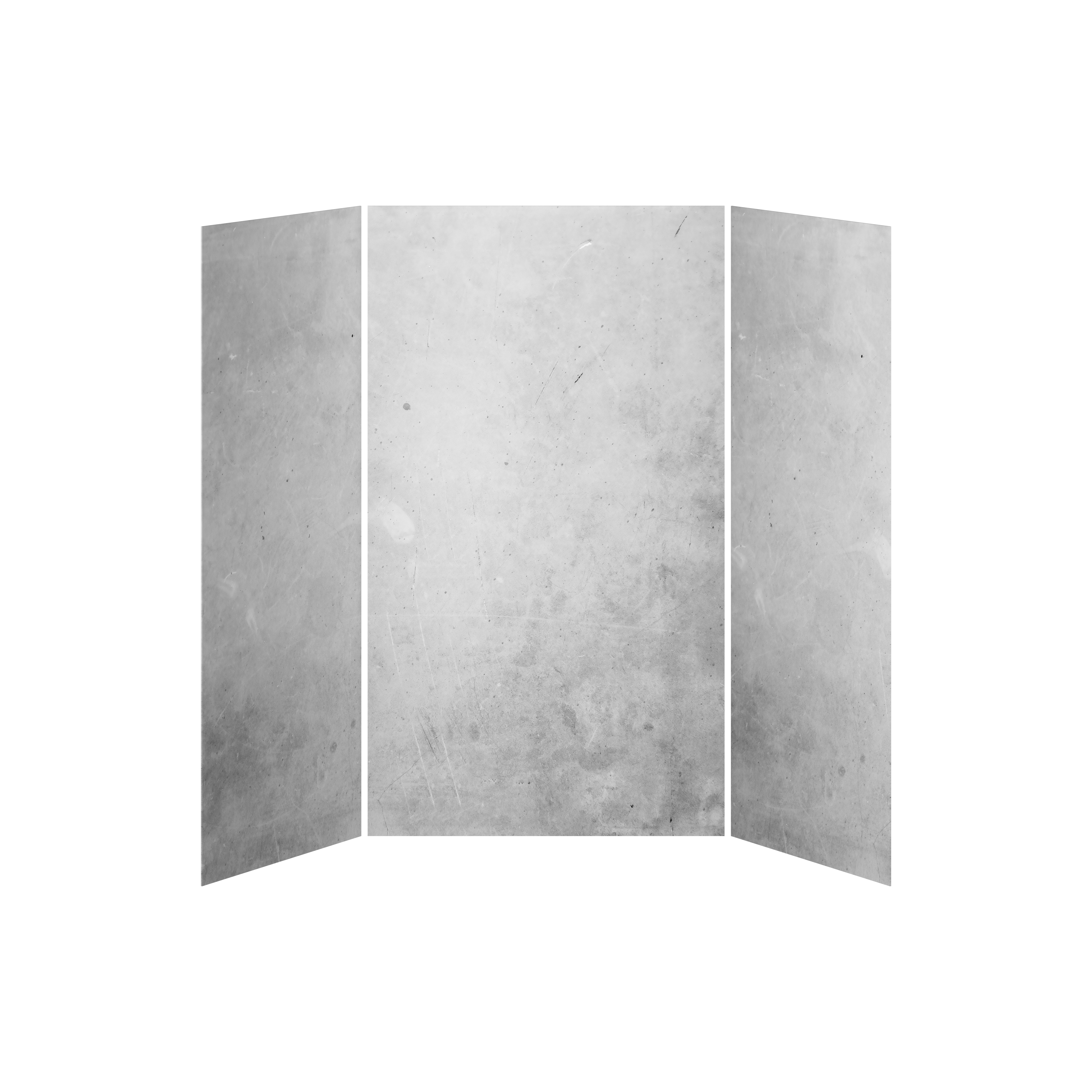 36x48x36 Concrete #200 Shower Wall Set, 3 Panels 48x36 for Alcove Installation - Glossy Concrete #200