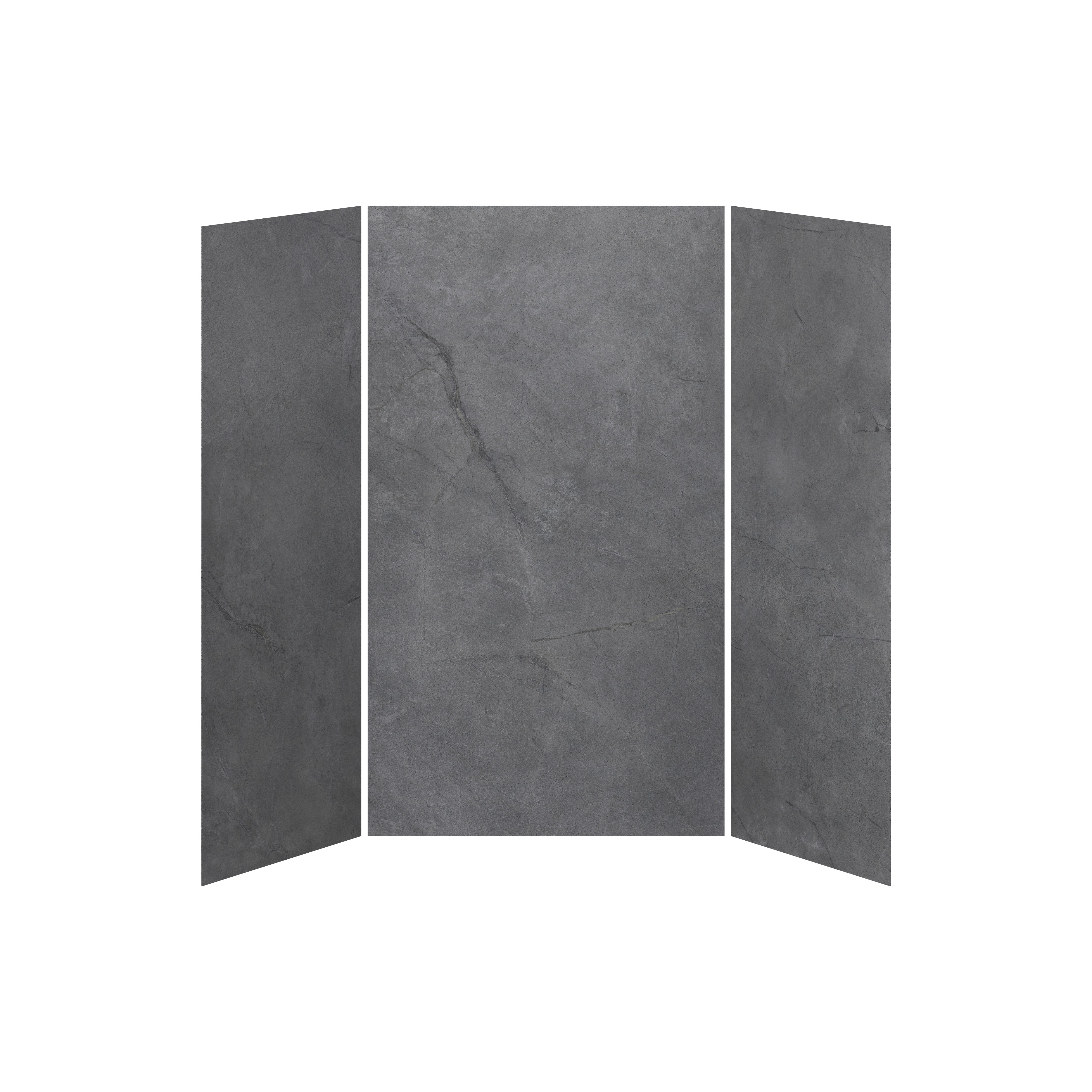 36x48x36 Concrete #210 Shower Wall Set, 3 Panels 48x36 for Alcove Installation - Concrete #210 Matte
