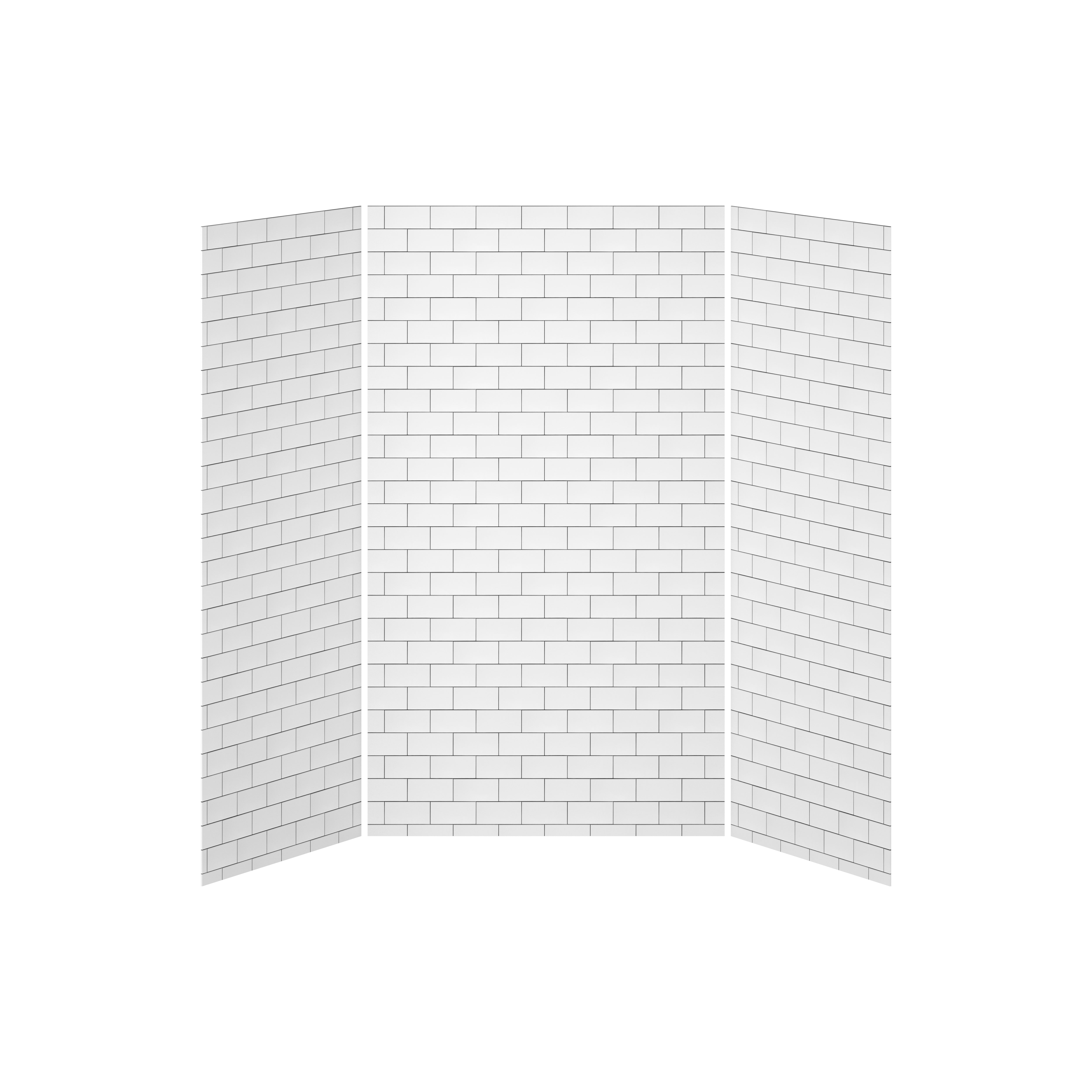 36x48x36 Tiles #700 Shower Wall Set, 3 Panels 48x36 for Alcove Installation - Glossy #700 Tiles