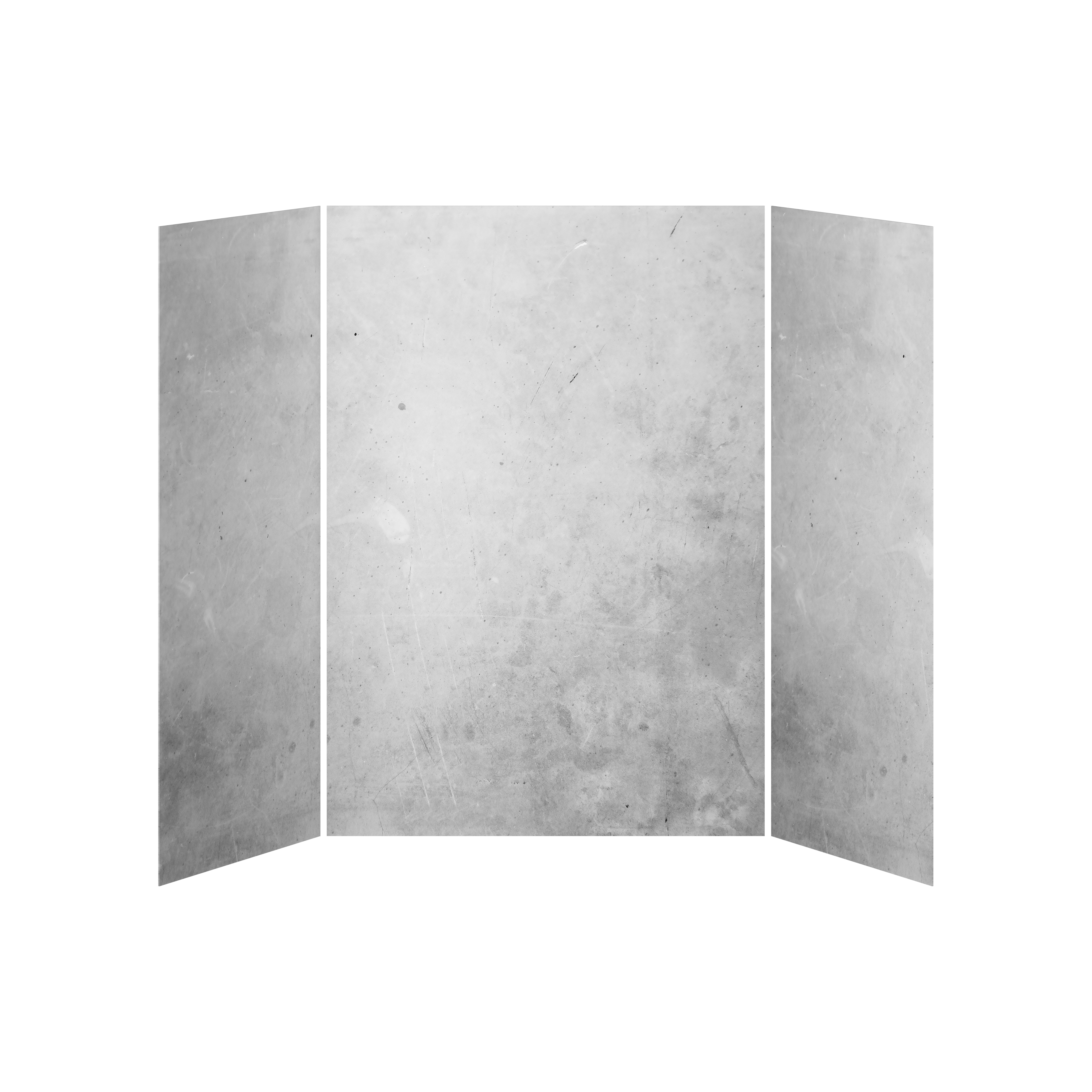 36x60x36 Concrete #200 Shower Wall Set, 3 Panels 60x36 for Alcove Installation - Glossy Concrete #200