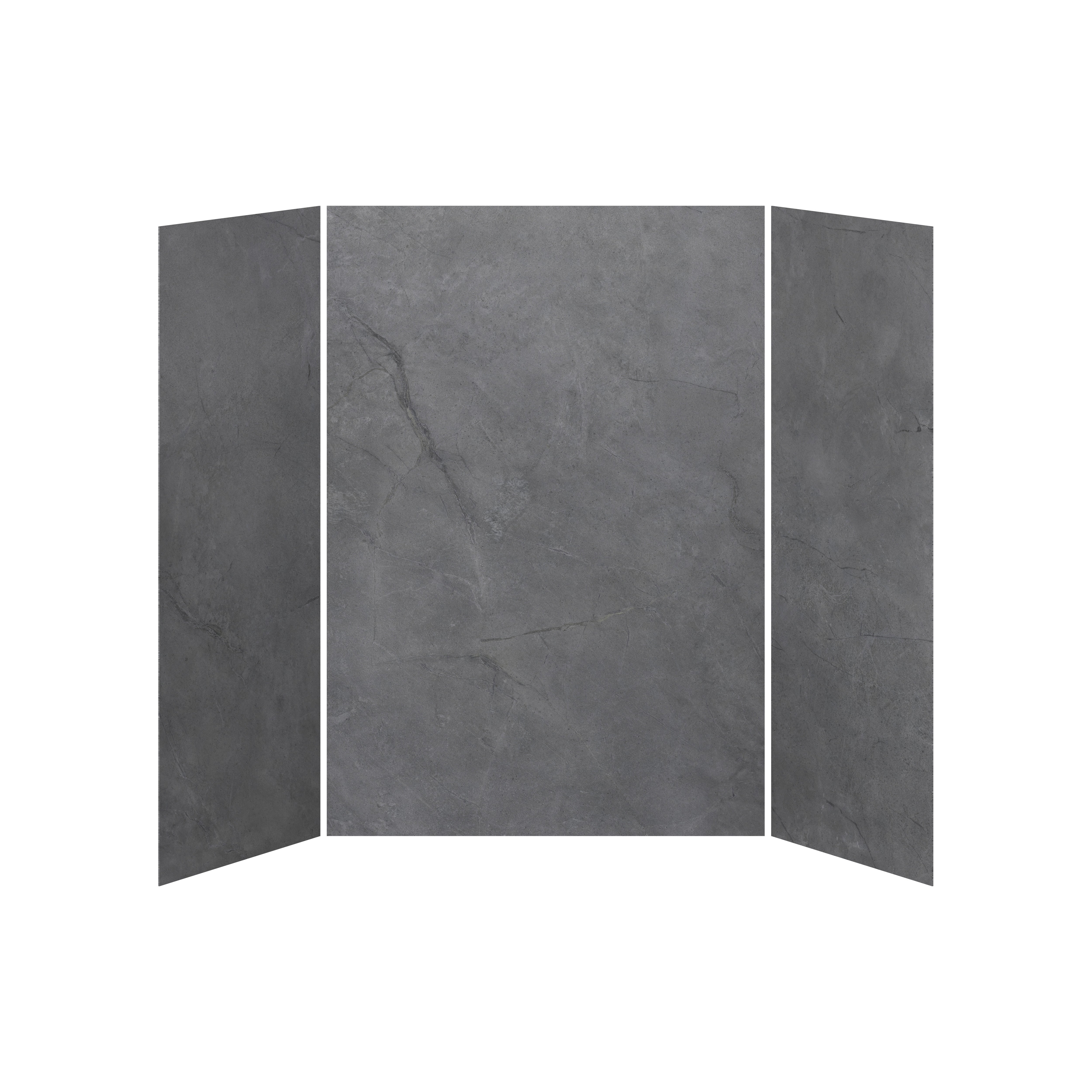 36x60x36 Concrete #210 Shower Wall Set, 3 Panels 60x36 for Alcove Installation - Concrete #210 Matte