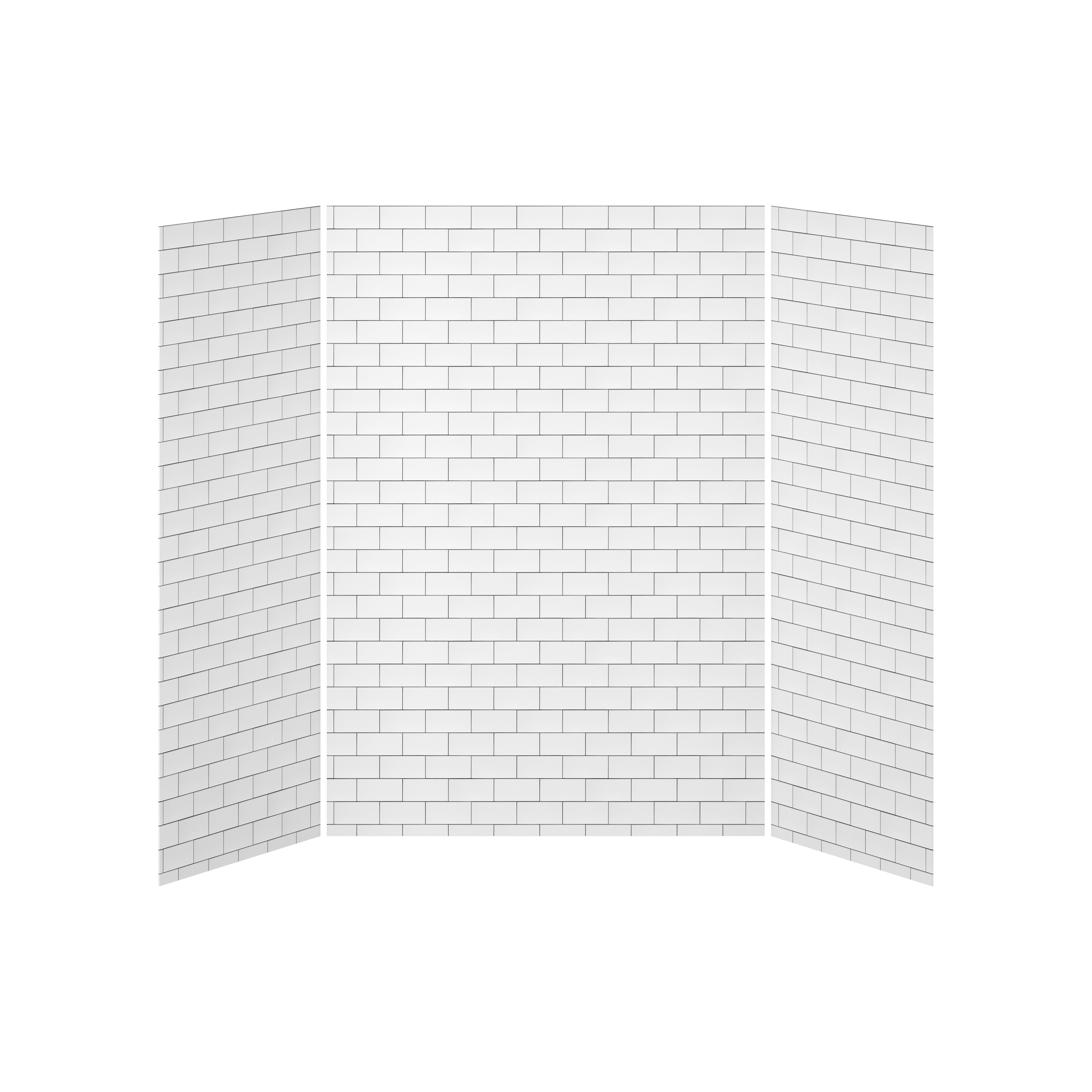36x60x36 Tiles #700 Shower Wall Set, 3 Panels 60x36 for Alcove Installation - Glossy #700 Tiles